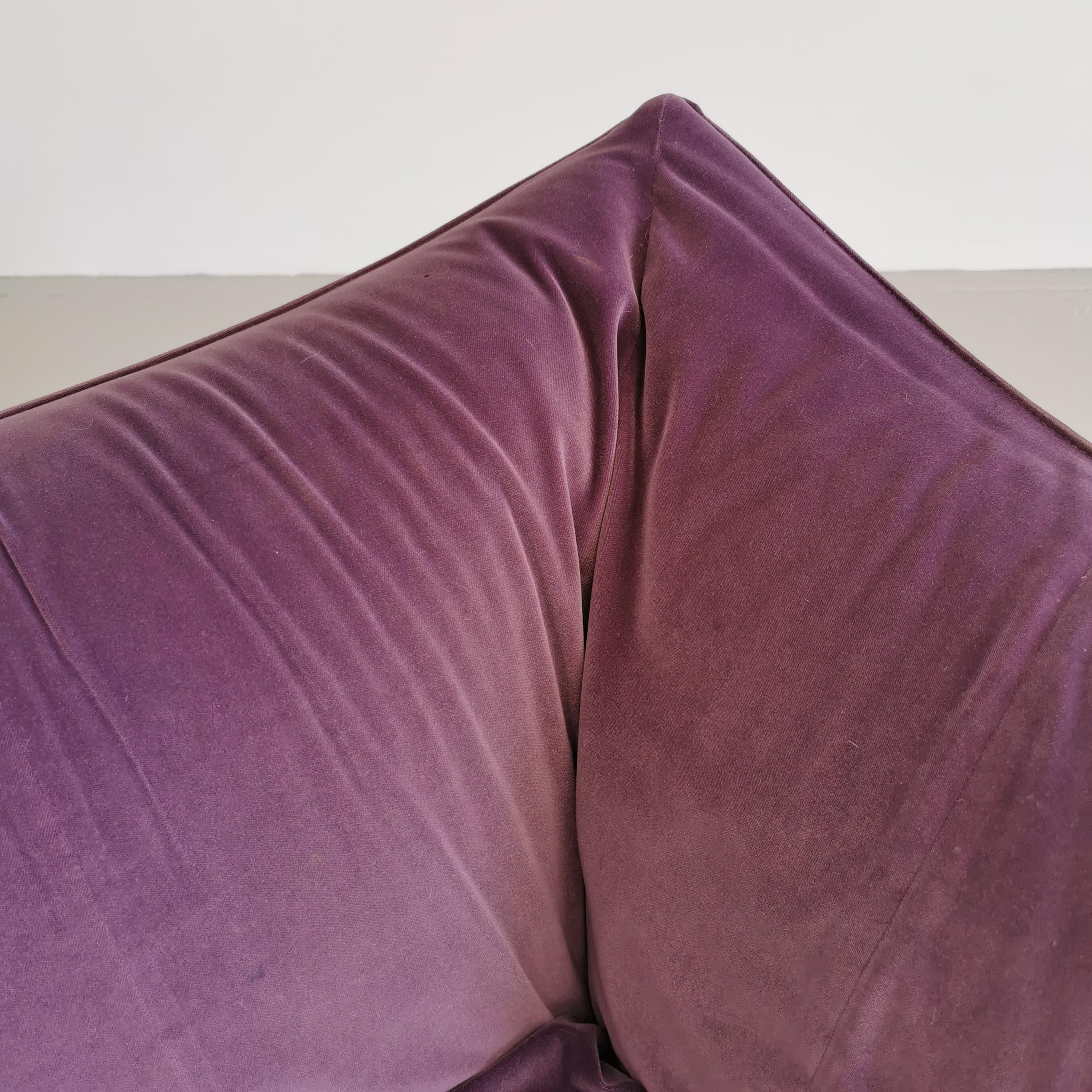 Other armchair model Bambole by Mario Bellini for B&B purple velvet For Sale