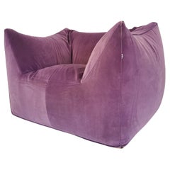 armchair model Bambole by Mario Bellini for B&B purple velvet