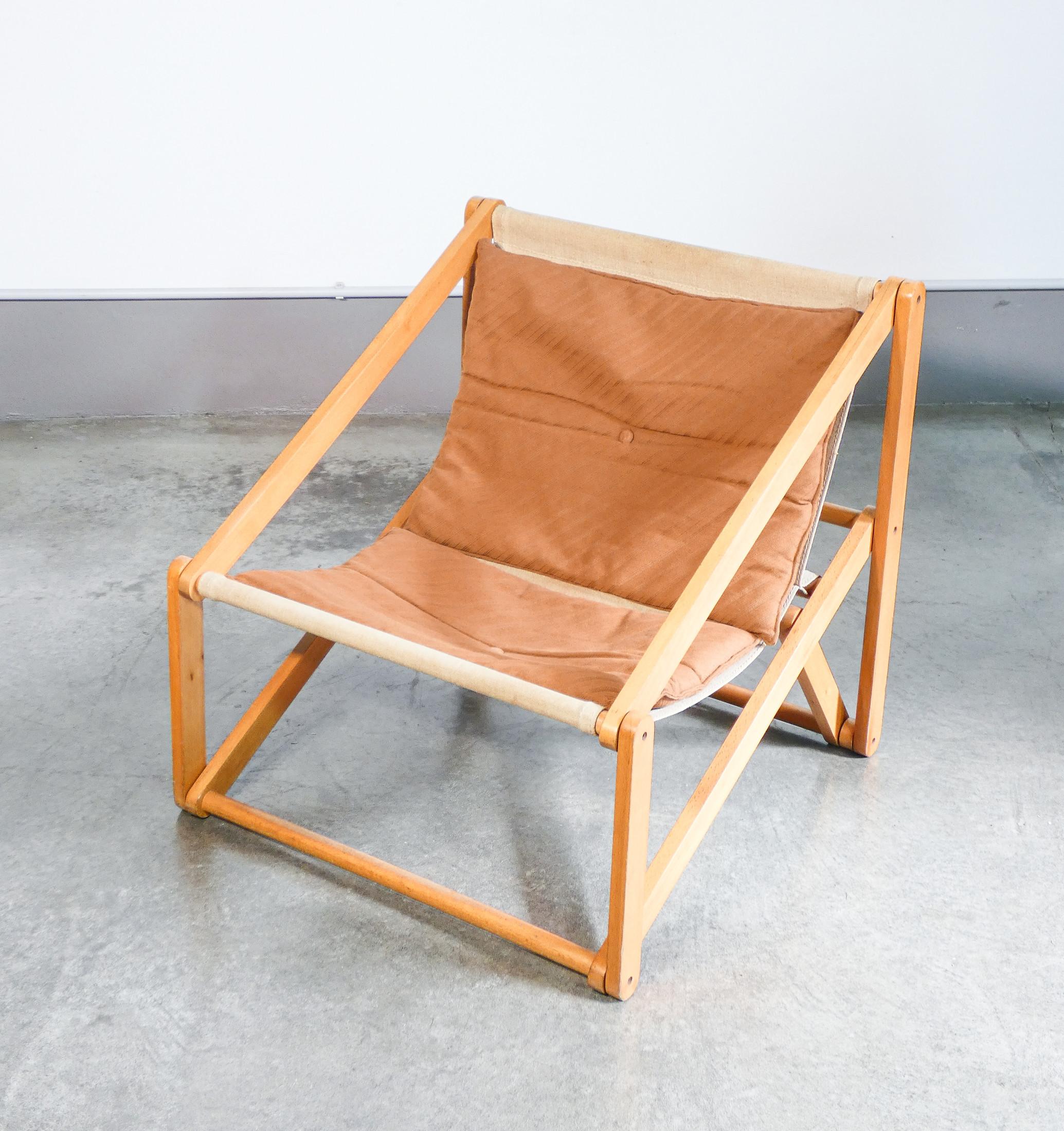 Folding armchair London design Günter SULZ. Germany, 1971 In Good Condition In Torino, IT