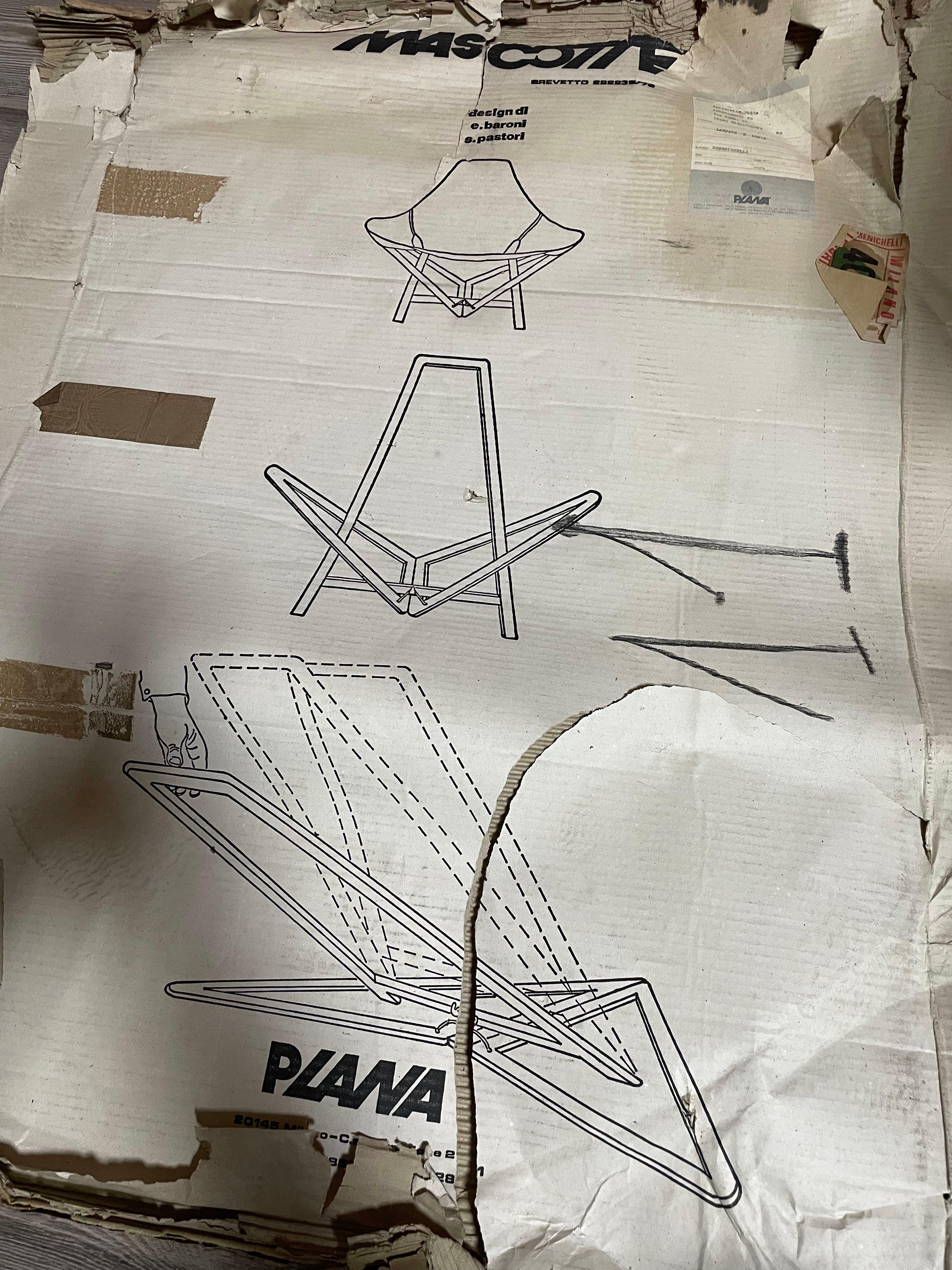 Folding armchair model Mascotte by Baroni and Pastori for Plana, 1980 For Sale 9