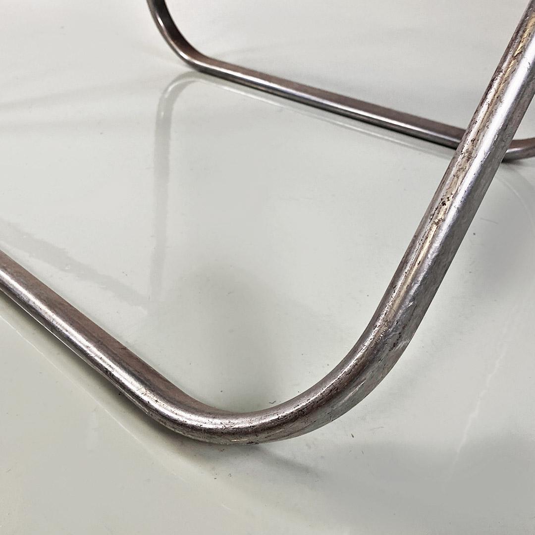 Italian leather & steel Plona armchair Giancarlo Piretti, Anonima Castelli 1970s in vendita 11