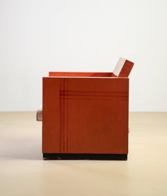 Rationalist armchair, Italian manufacture, 1930s