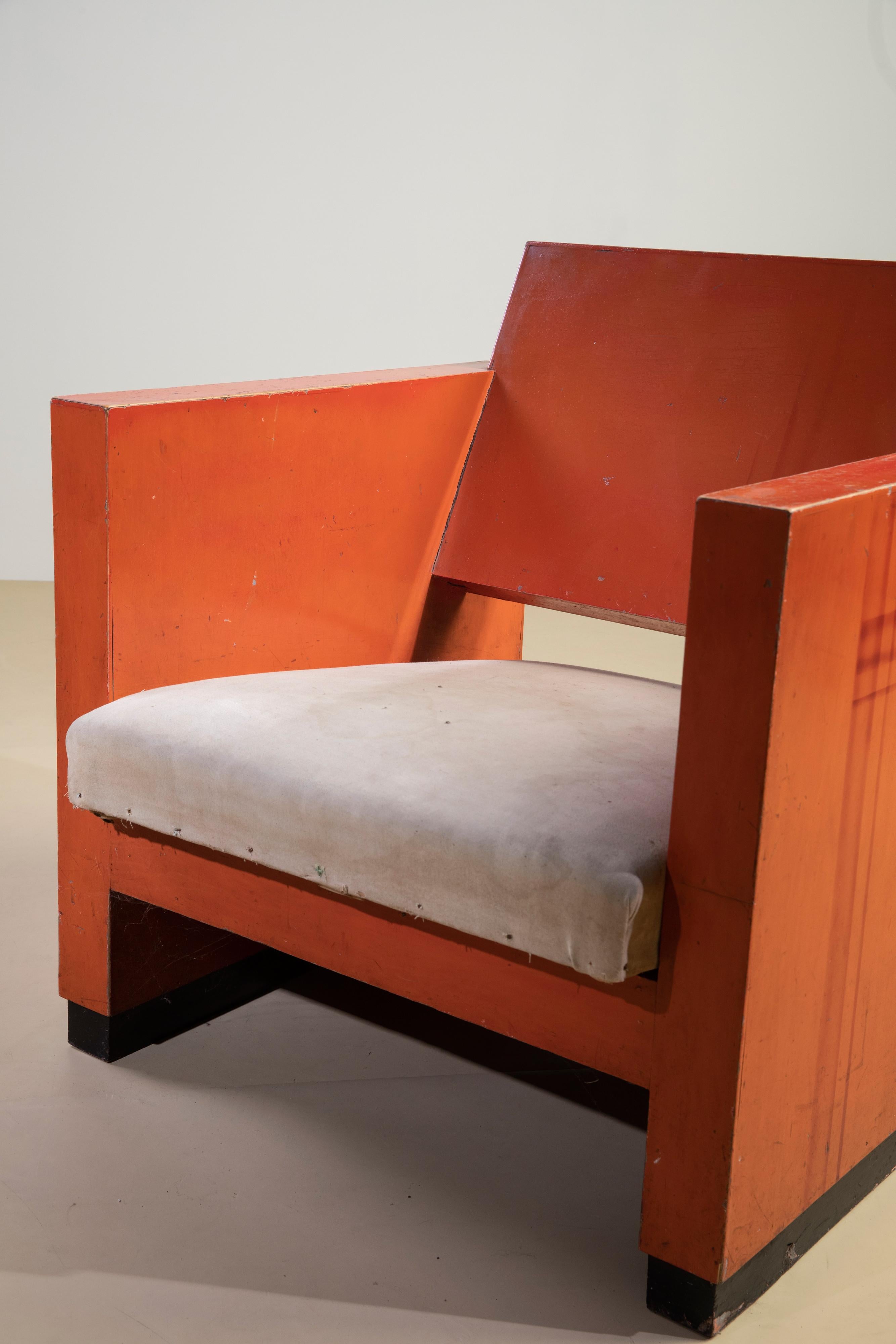 Mid-20th Century Poltrona razionalista, manifattura italiana, anni '30 For Sale