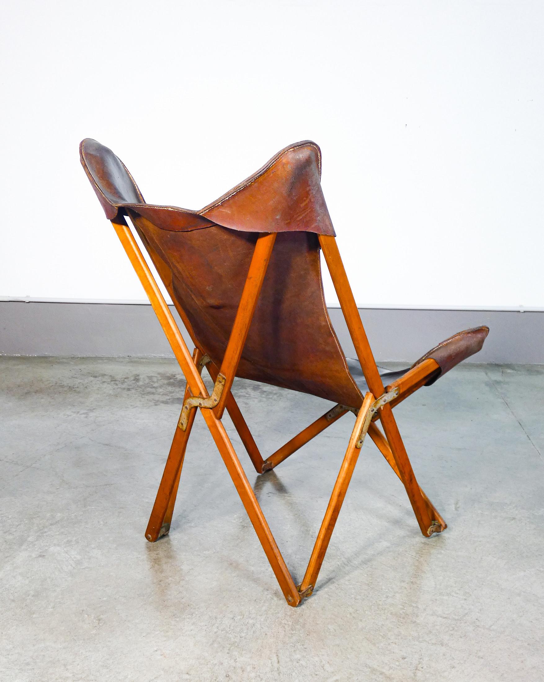 Tripolina folding armchair, design Vittoriano VIGANÒ. Italy, 30s For Sale 3