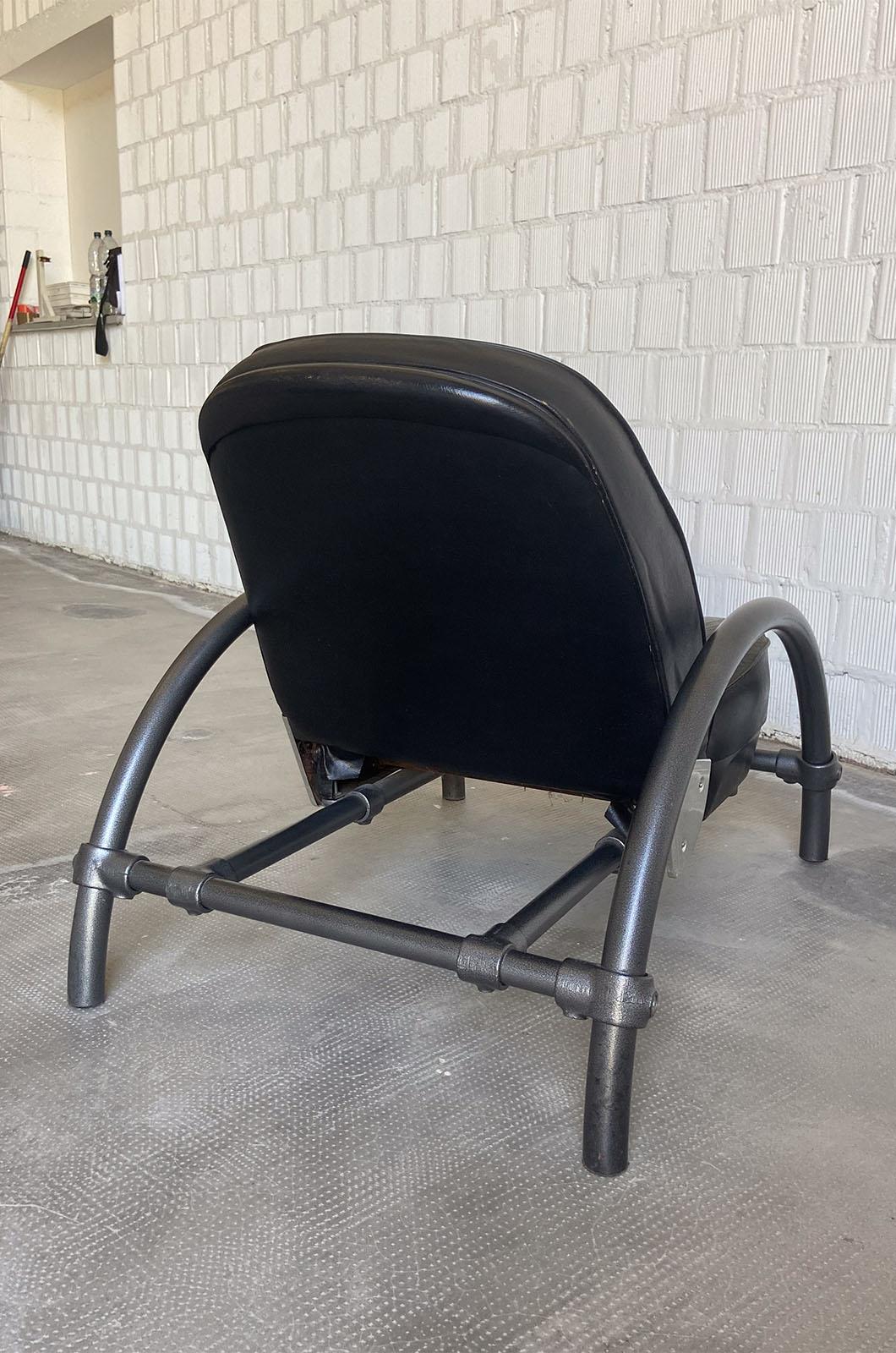 Leather Rover Chair armchair by Ron Arad for One-Off ltd. For Sale