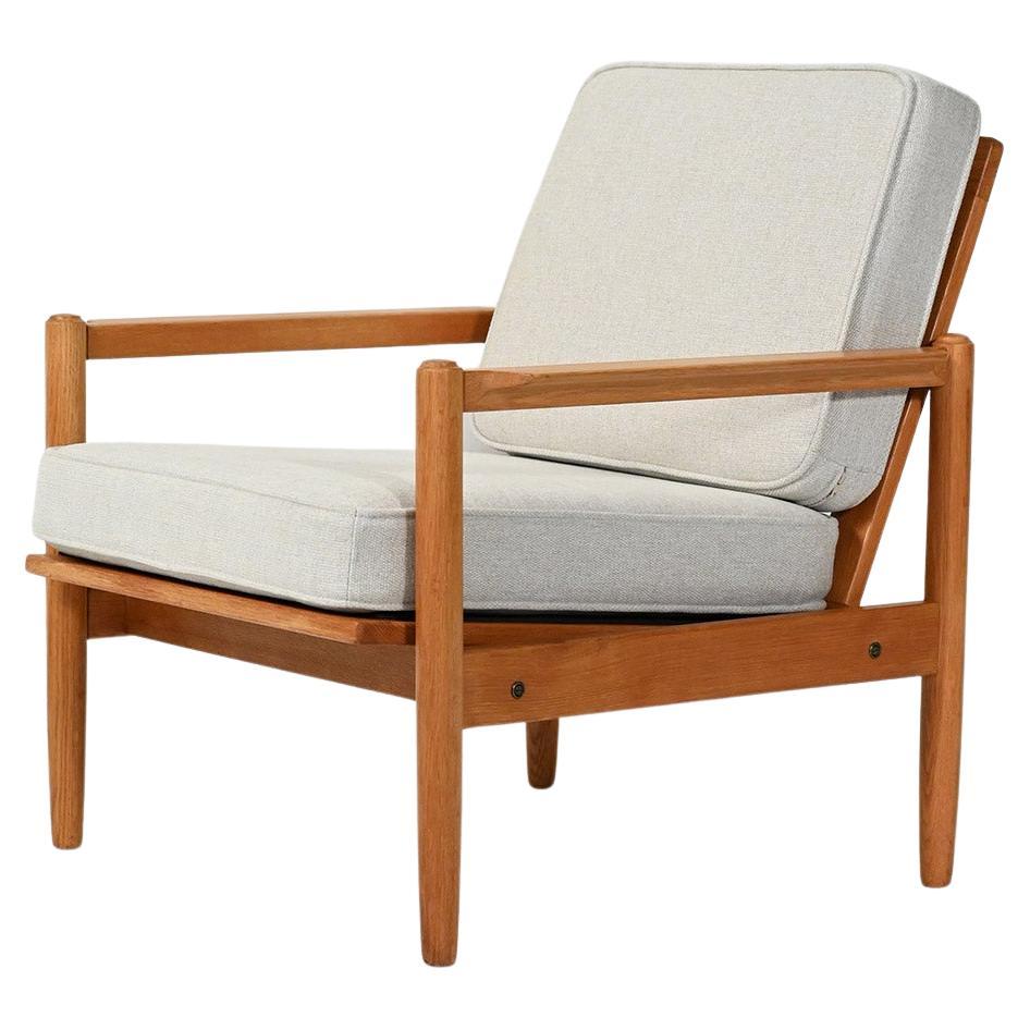 Poltrona scandinava in rovere anni 50/60