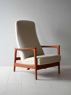 Poltrona scandinava in teak di Alf Svensson per DUX