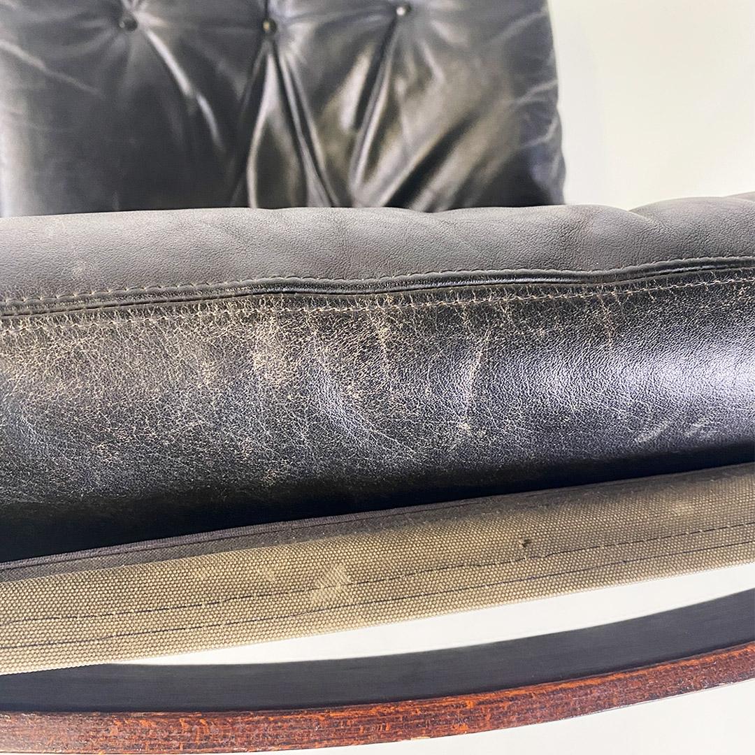 Wood and leather Siesta armchair by Ingmar Relling for Westnofa Vestlandske 1970 For Sale 5