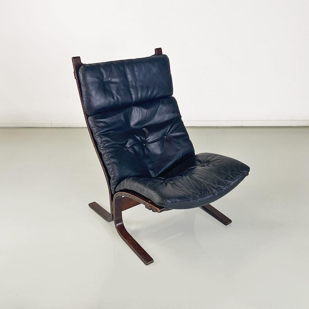 Siesta-Sessel aus Holz und Leder von Ingmar Relling für Westnofa Vestlandske 1970 im Zustand „Gut“ im Angebot in MIlano, IT