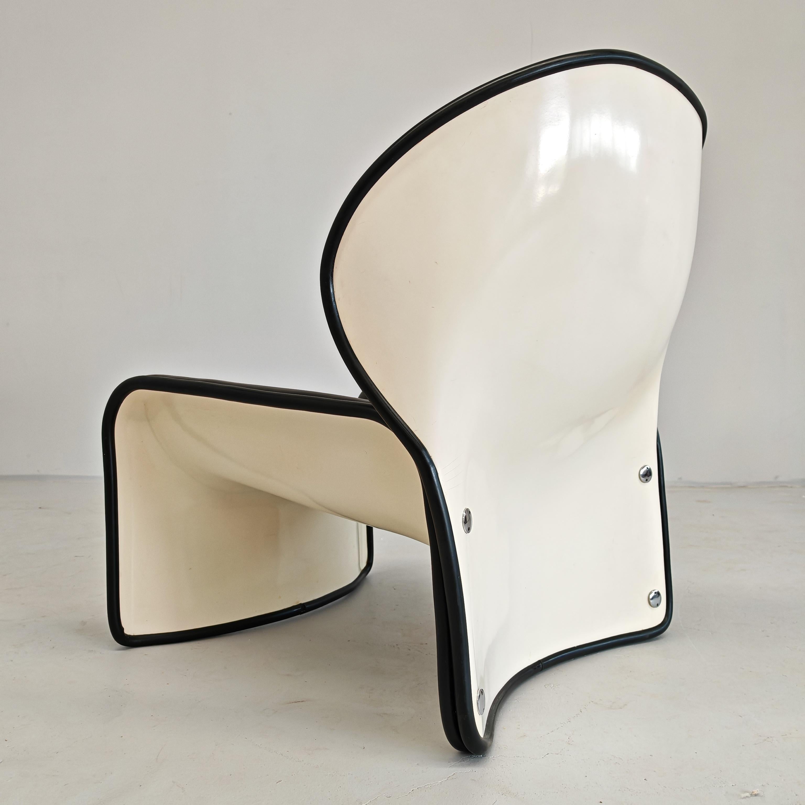 Postmoderno Poltrona Space Age in pelle  