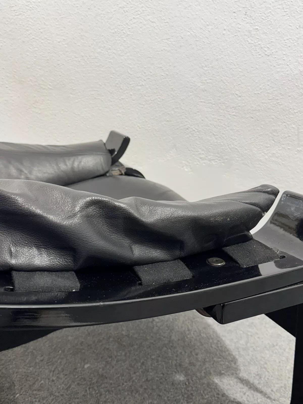 Fabric Swedish kroken armchair Black Åke Fribytter Nelo MÖbel 1970 For Sale
