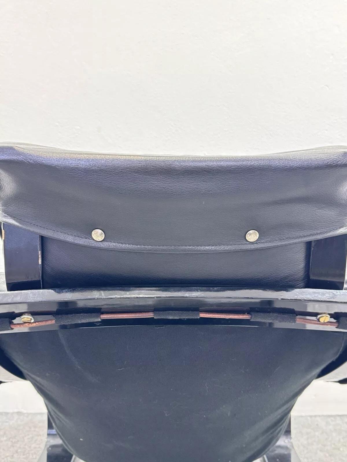 Swedish kroken armchair Black Åke Fribytter Nelo MÖbel 1970 For Sale 2