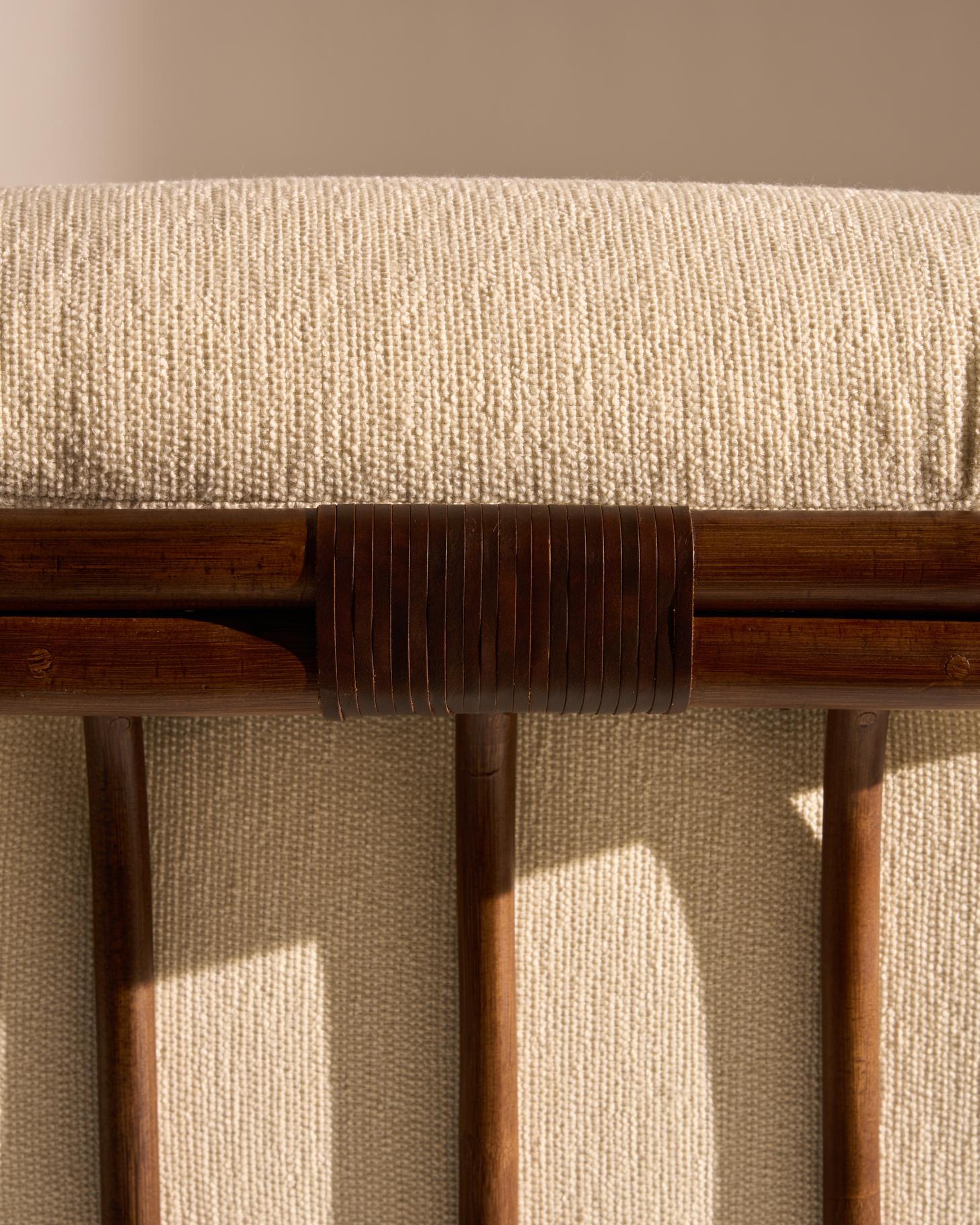 Poltrona Tria Lounge Chair in Rattan by Carlo de Carli for GUBI en venta 9