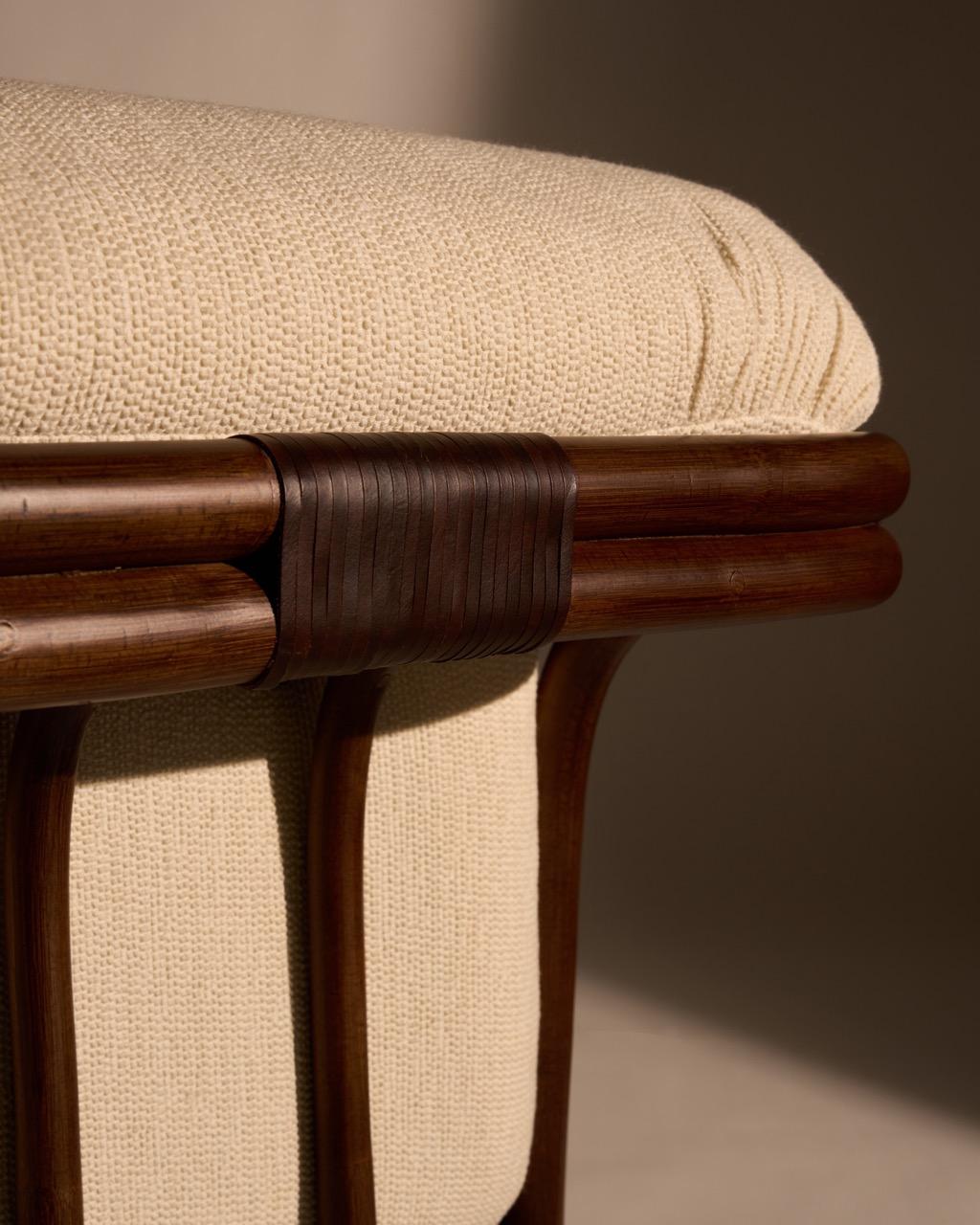 Poltrona Tria Lounge Chair in Rattan by Carlo de Carli for GUBI en venta 10