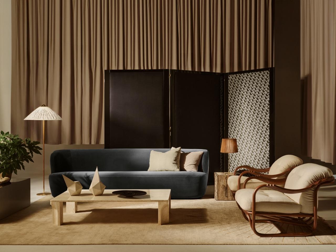 Poltrona Tria Lounge Chair in Rattan by Carlo de Carli for GUBI Siglo XXI y contemporáneo en venta