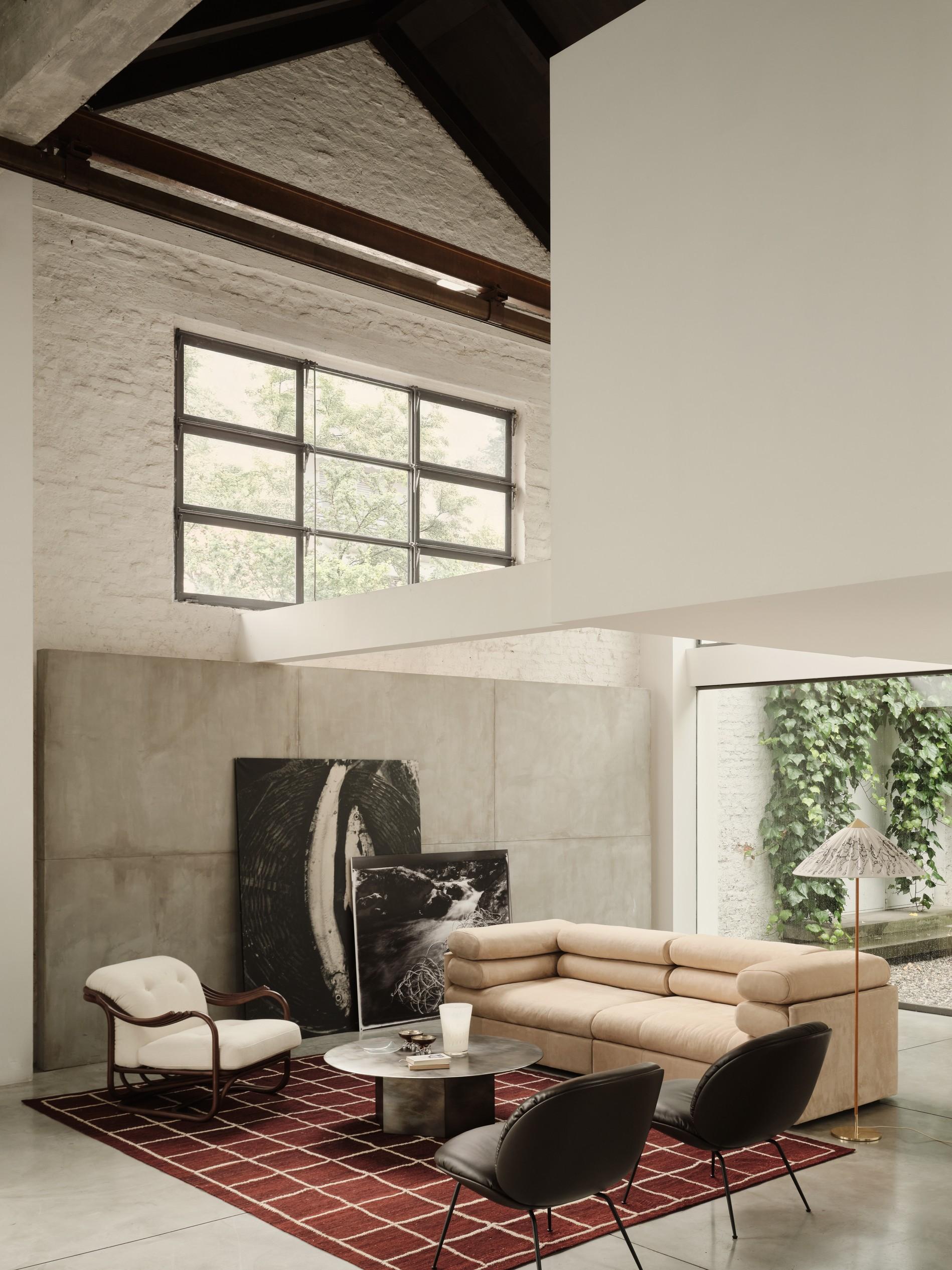 Poltrona Tria Lounge Chair in Rattan by Carlo de Carli for GUBI en venta 1