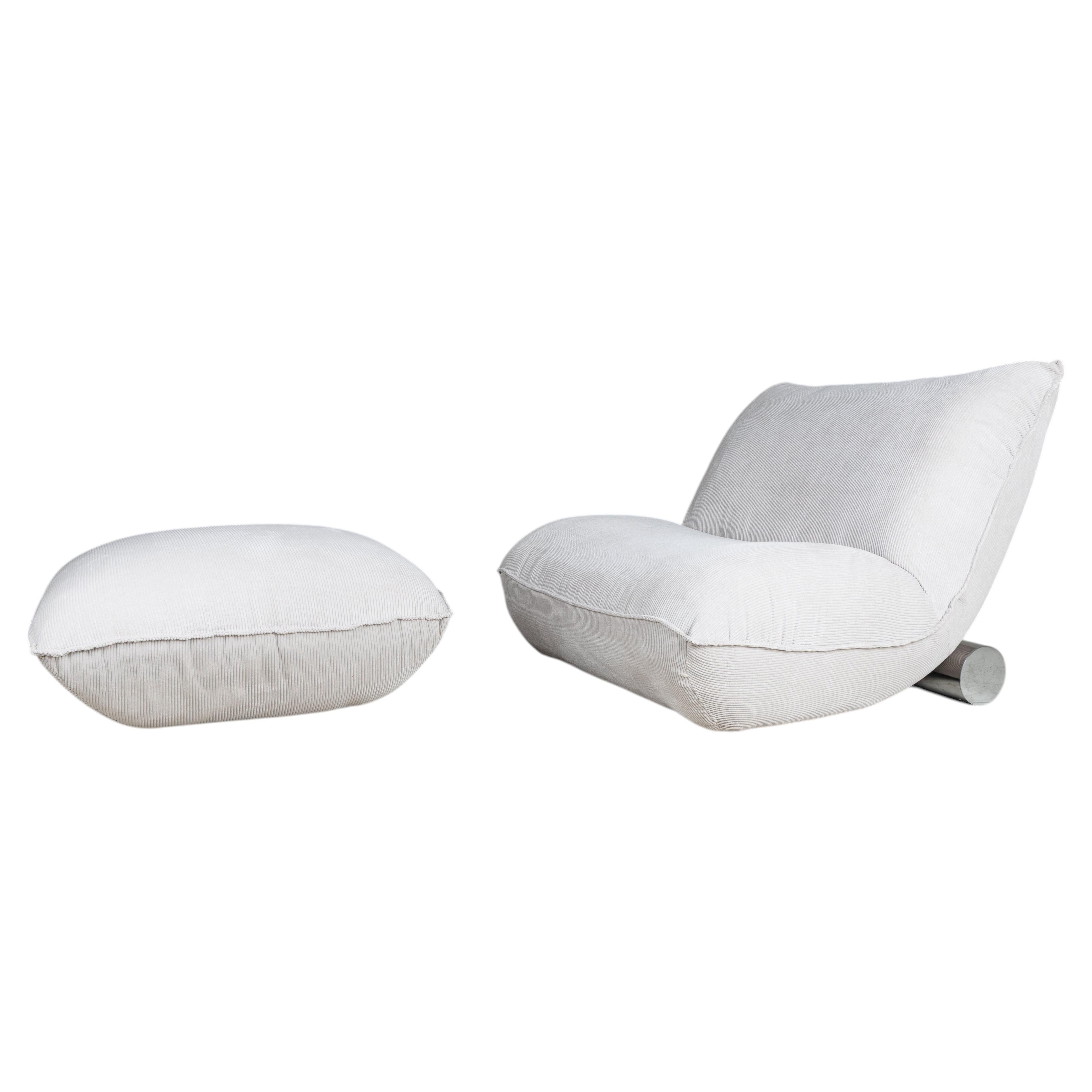 Valentina armchair, Carla Venosta, Cinova with ottoman