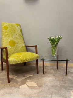 Poltrona Vintage anni ‘50 in noce rivestita in tessuto Marimekko