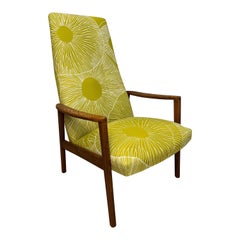 Poltrona Vintage anni ‘50 in noce rivestita in tessuto Marimekko
