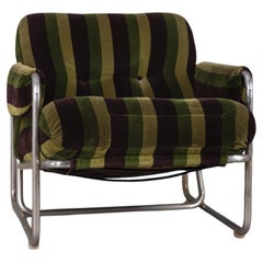 Poltrona vintage anni 70 in velluto design G. Faleschini per Mariani