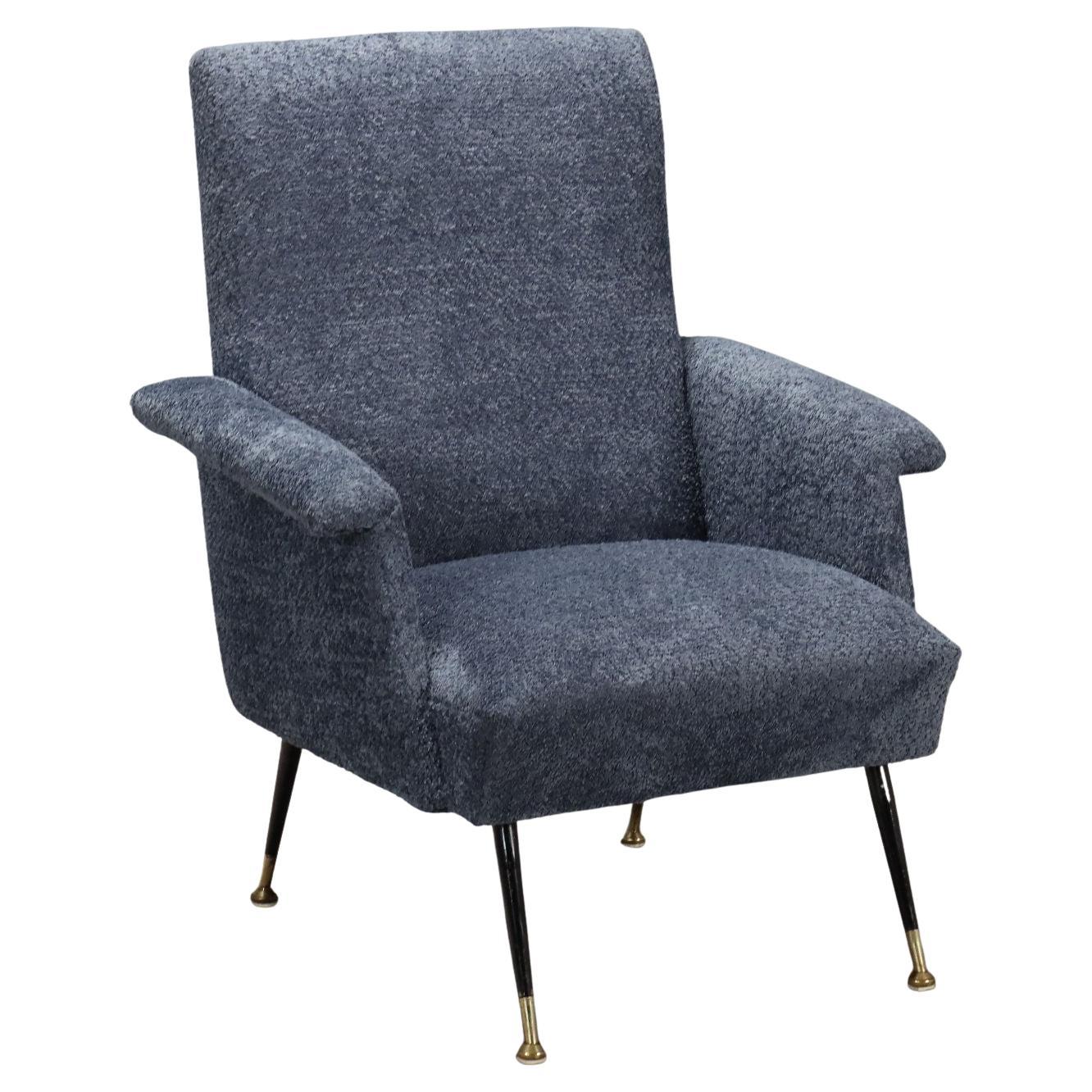 Poltrona Vintage blu Anni 60 restaurata