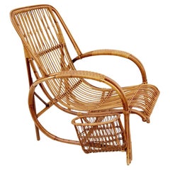 Vintage bamboo and wicker ARMCHAIR