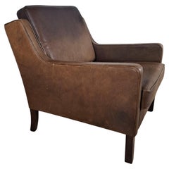 Poltrona Vintage in Pelle – Stile Børge Mogensen, Anni '60