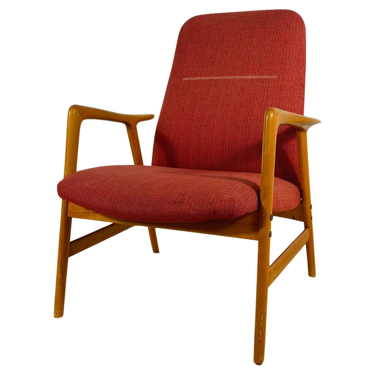 Vintage reclining armchair Alf Svensson, Sweden 1960s For Sale