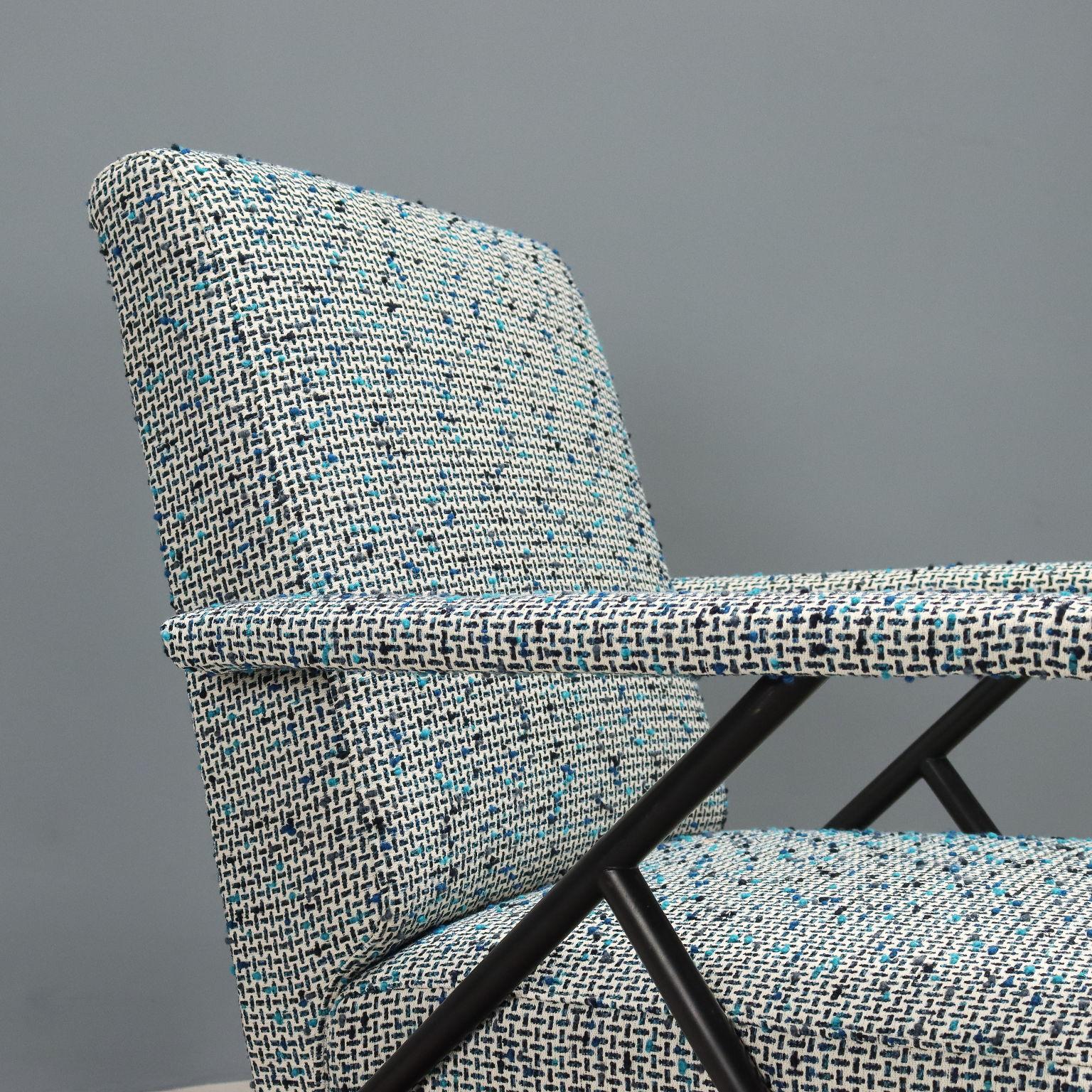 Enameled 50s-60s Vintage Recliner Armchair For Sale