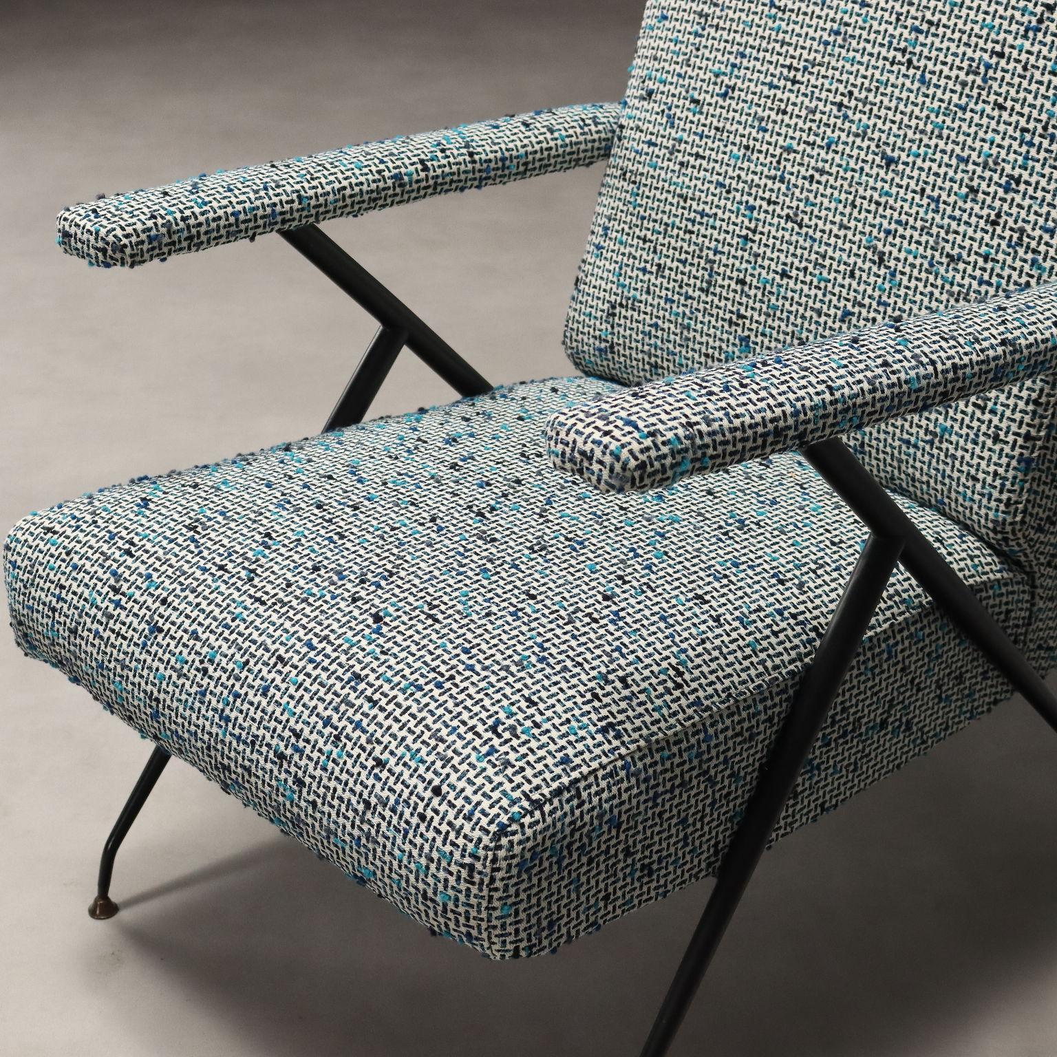 50s-60s Vintage Recliner Armchair In Excellent Condition For Sale In Milano, IT