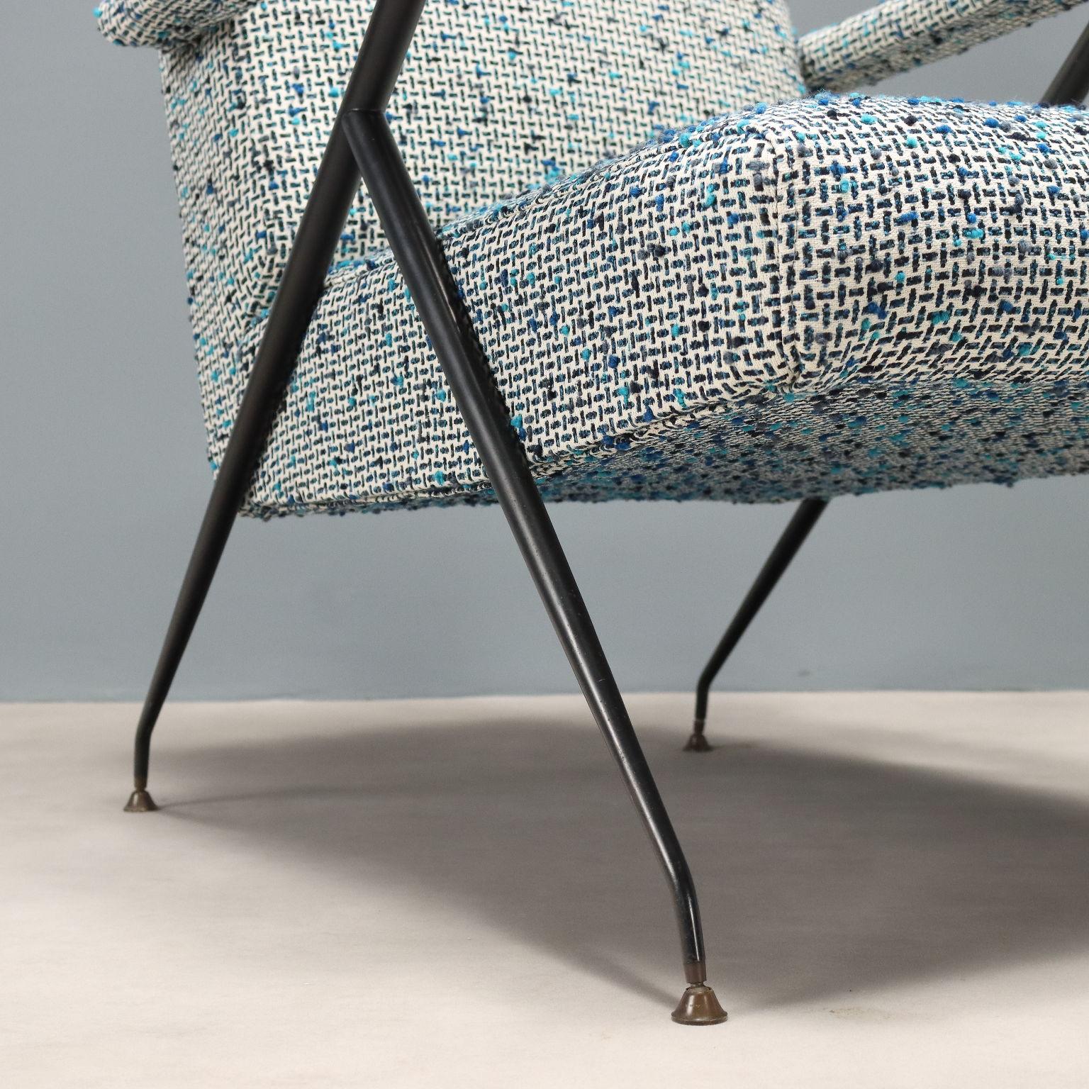 Metal 50s-60s Vintage Recliner Armchair For Sale