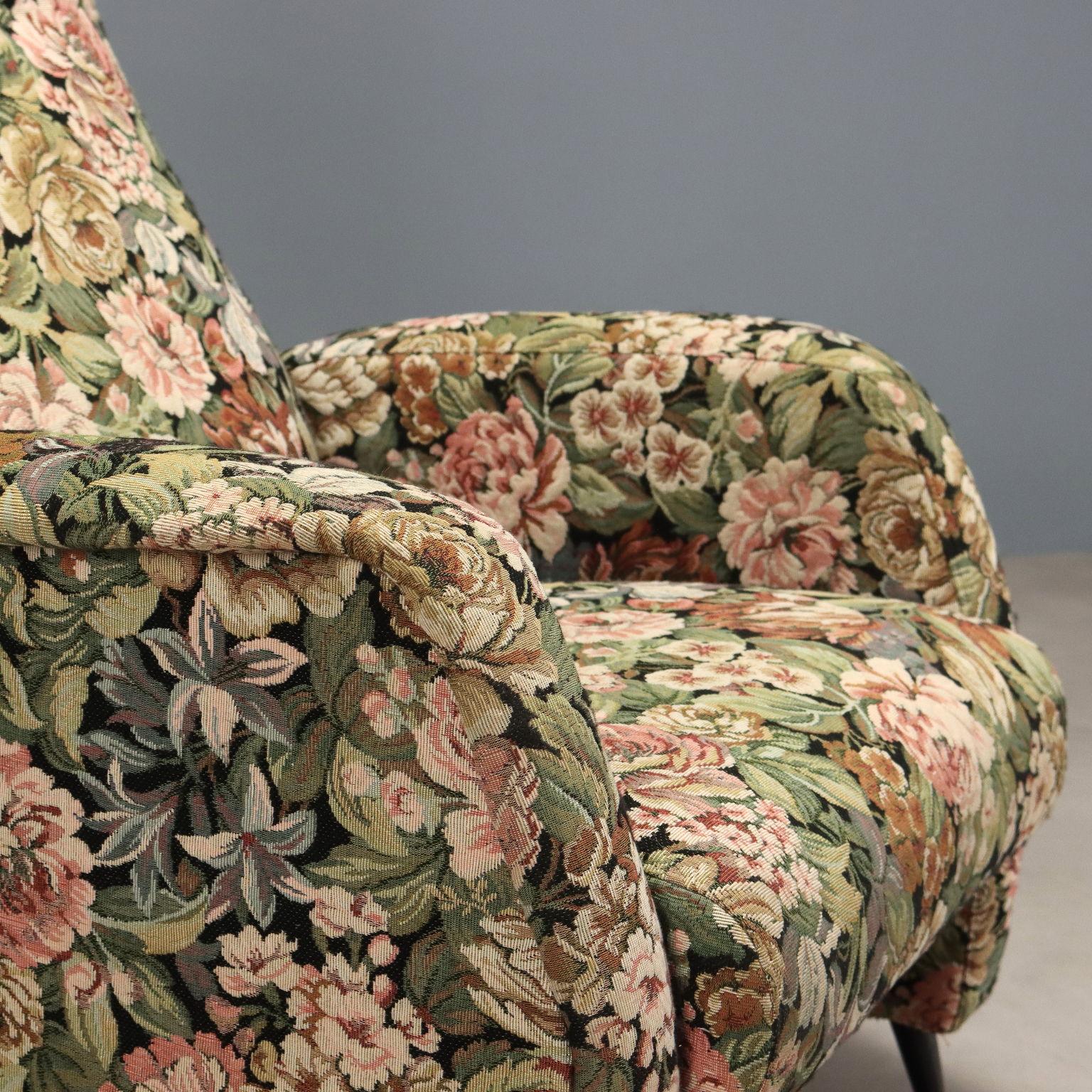 Vintage Recliner Armchair 1960s In Fair Condition For Sale In Milano, IT