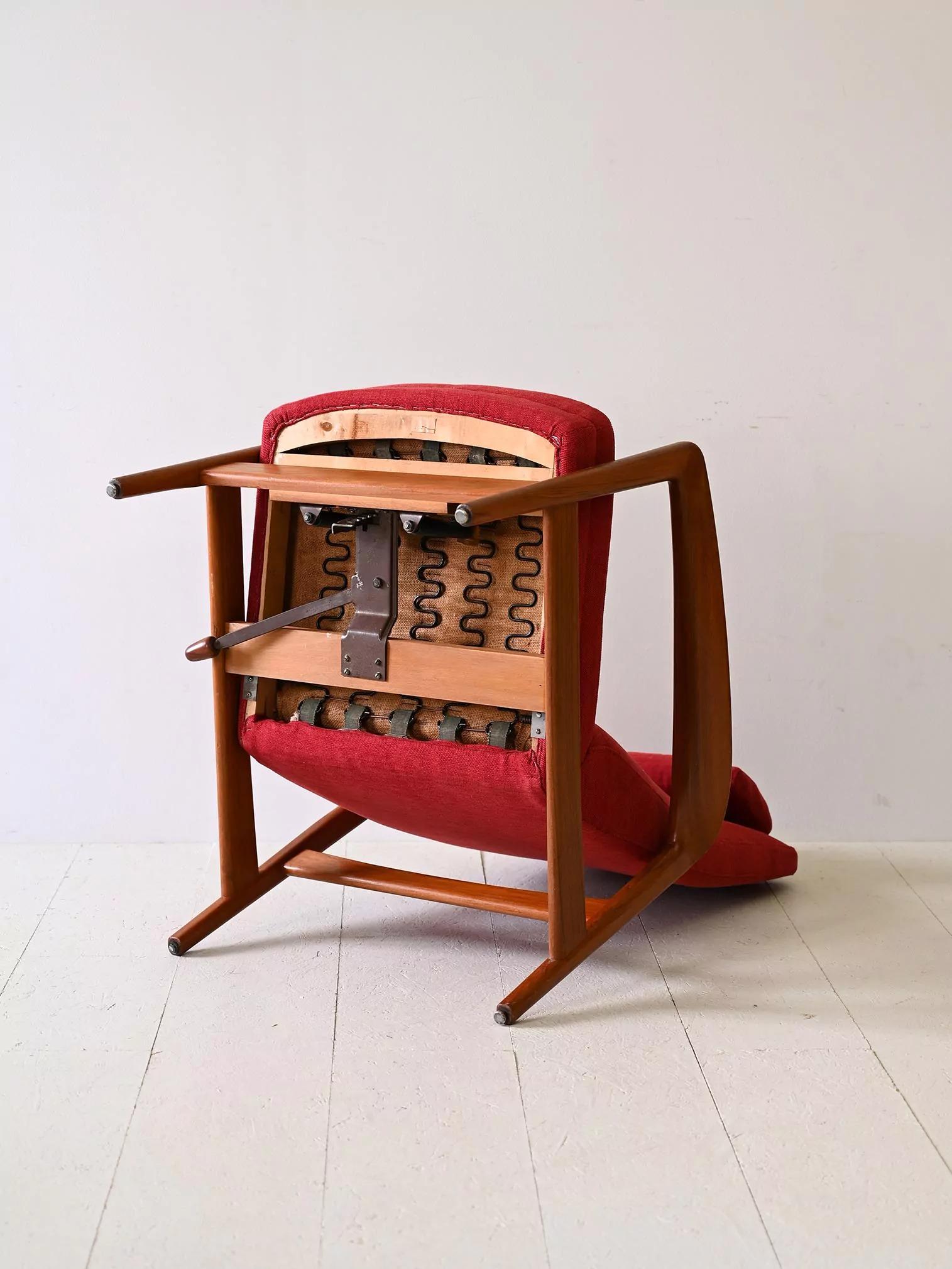 Vintage reclining armchair by Folke Ohlsson For Sale 4