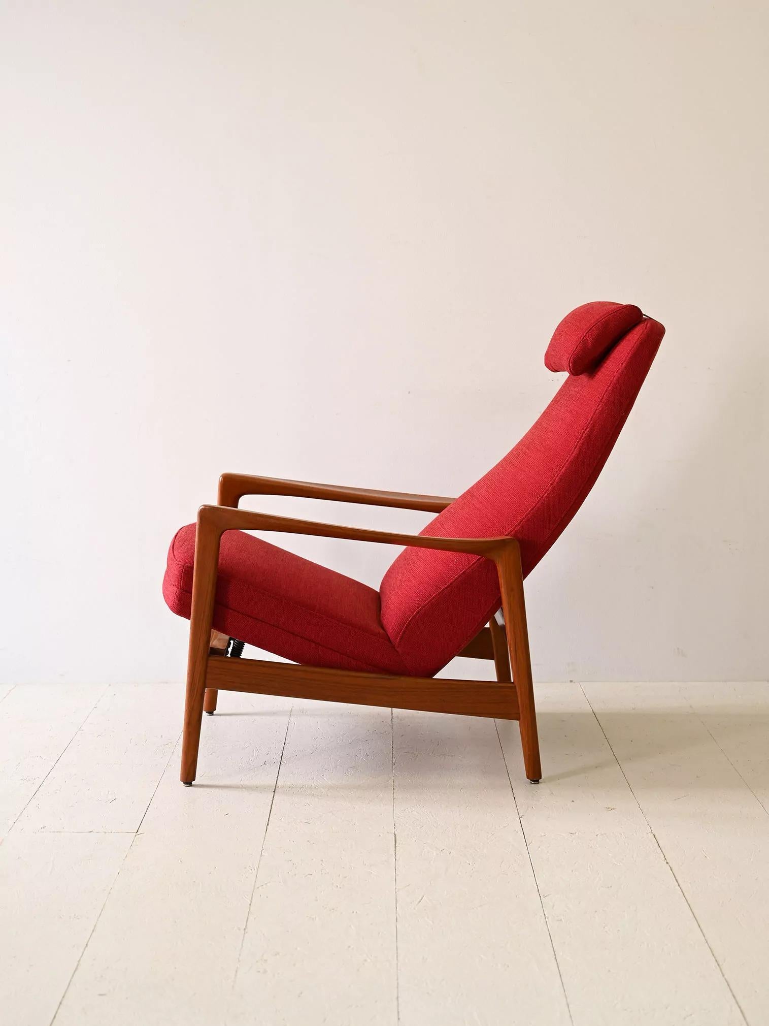 Scandinavian Modern Vintage reclining armchair by Folke Ohlsson For Sale