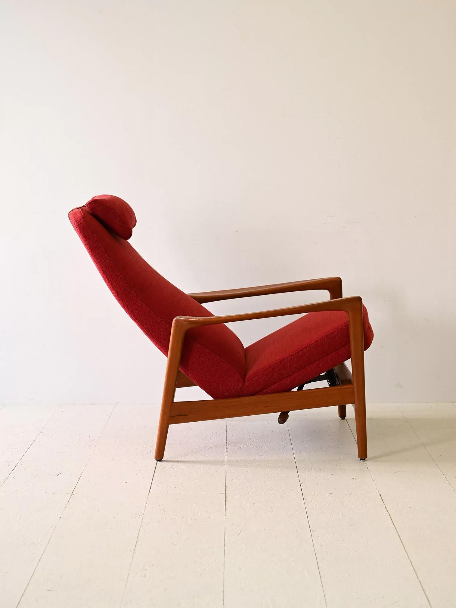 Mid-20th Century Vintage reclining armchair by Folke Ohlsson For Sale