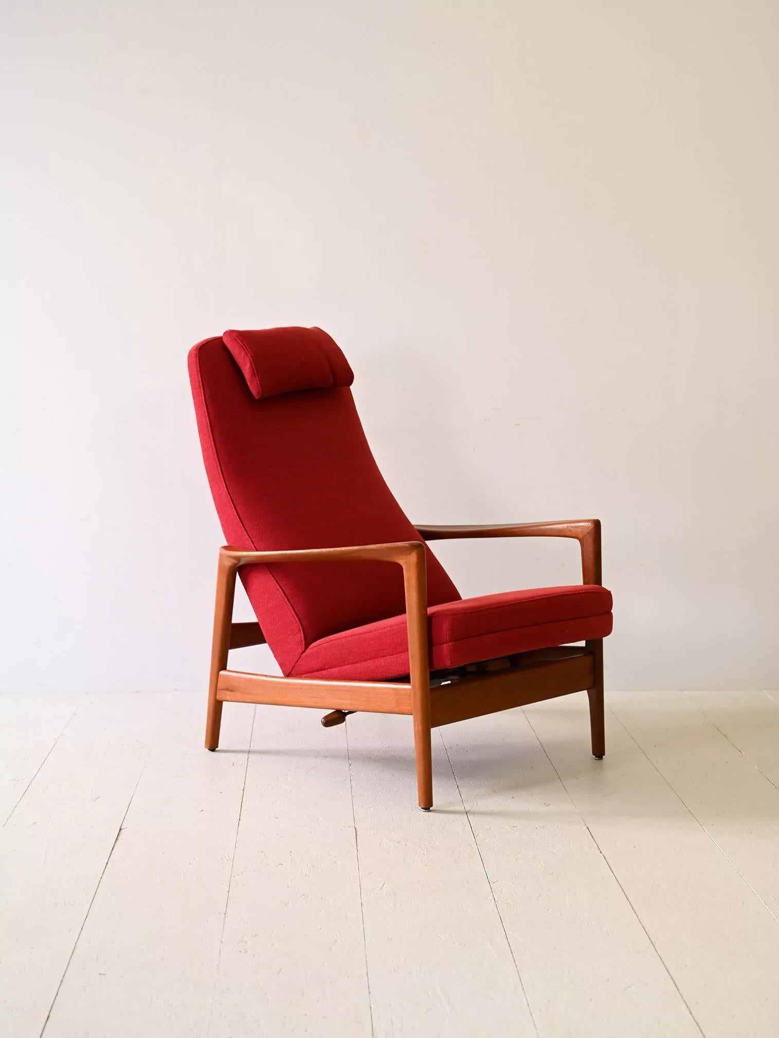 Fabric Vintage reclining armchair by Folke Ohlsson For Sale