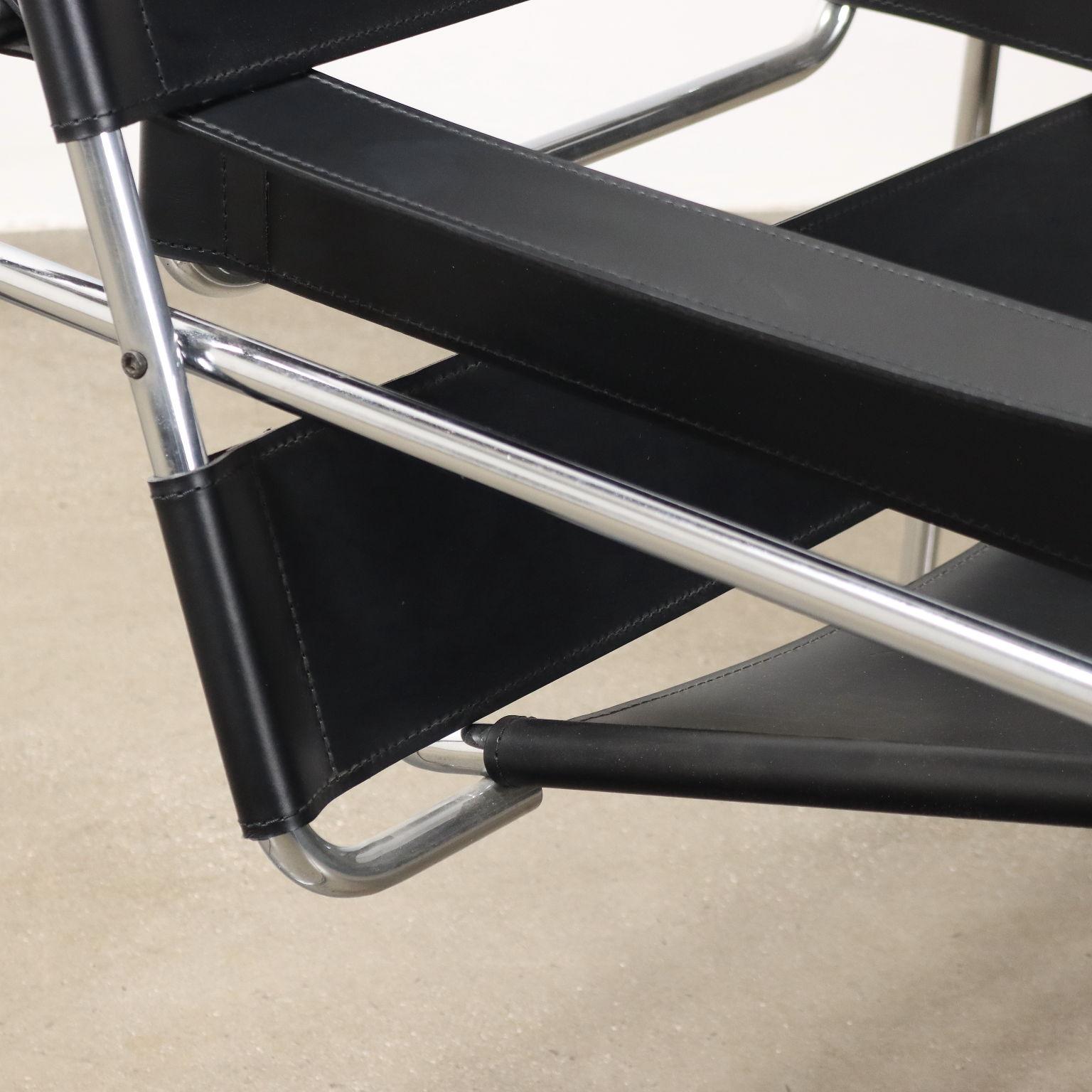 Metal Marcel Breuer 'Wassily' Armchair for Gavina 1970s For Sale