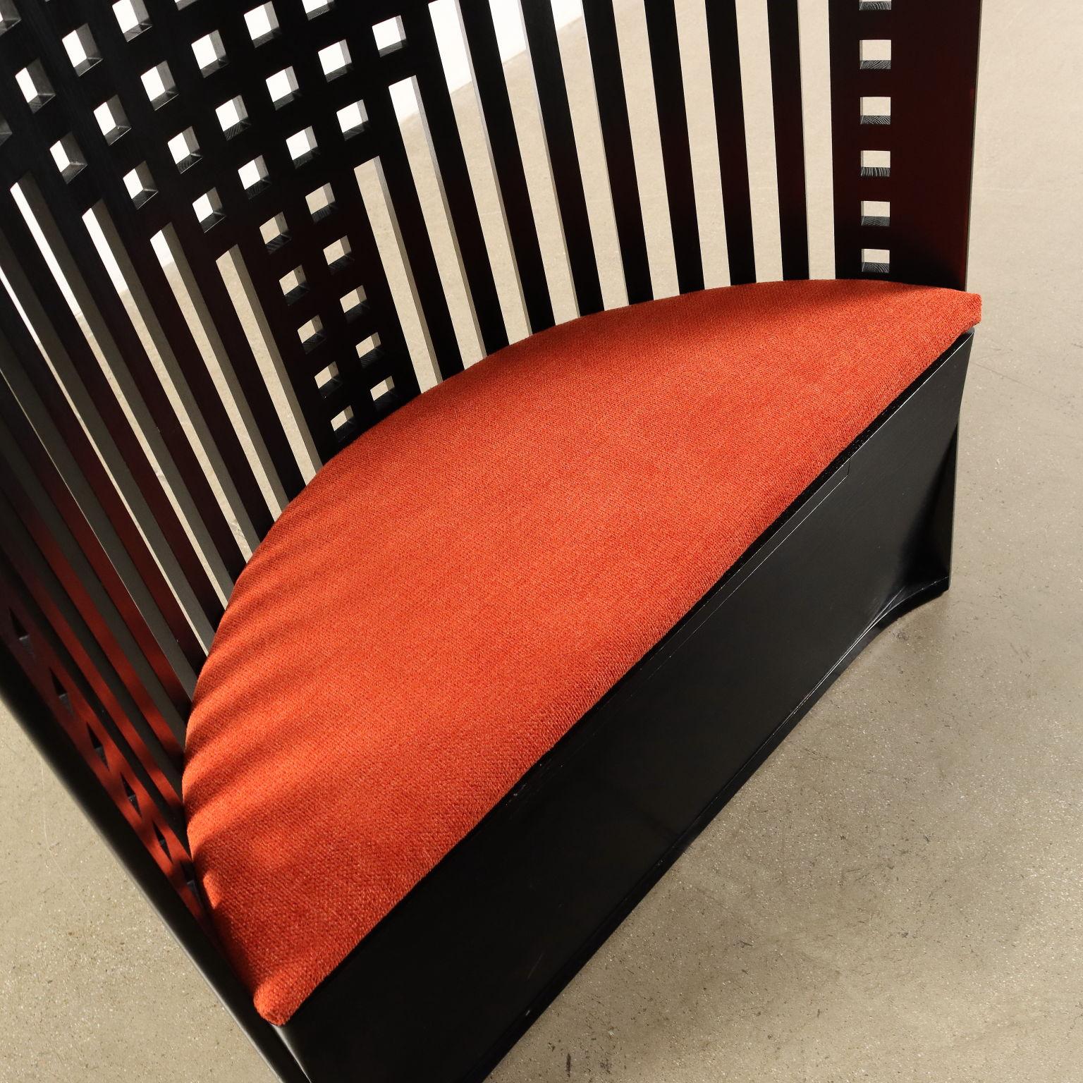 Fabric Charles Rennie Mackintosh 'Willow' Armchair for Cassina 1980s