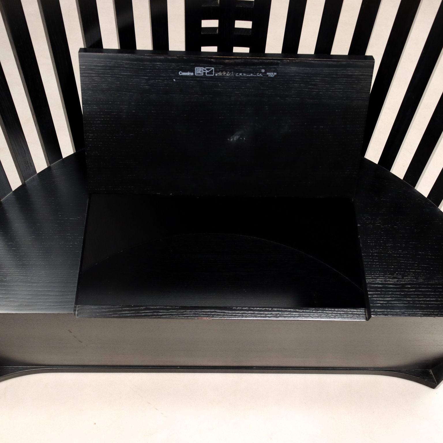 Tessuto Poltrona 'Willow' di Charles Rennie Mackintosh per Cassina Anni 80 in vendita