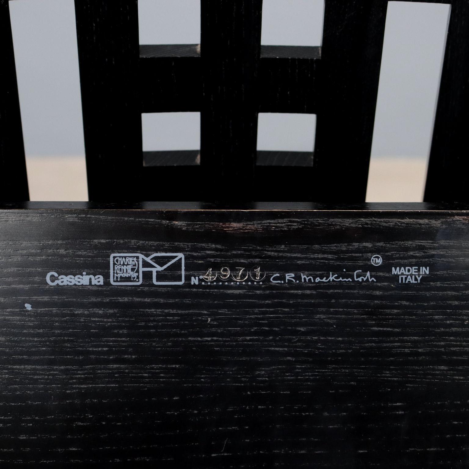 Poltrona 'Willow' di Charles Rennie Mackintosh per Cassina Anni 80 in vendita 1