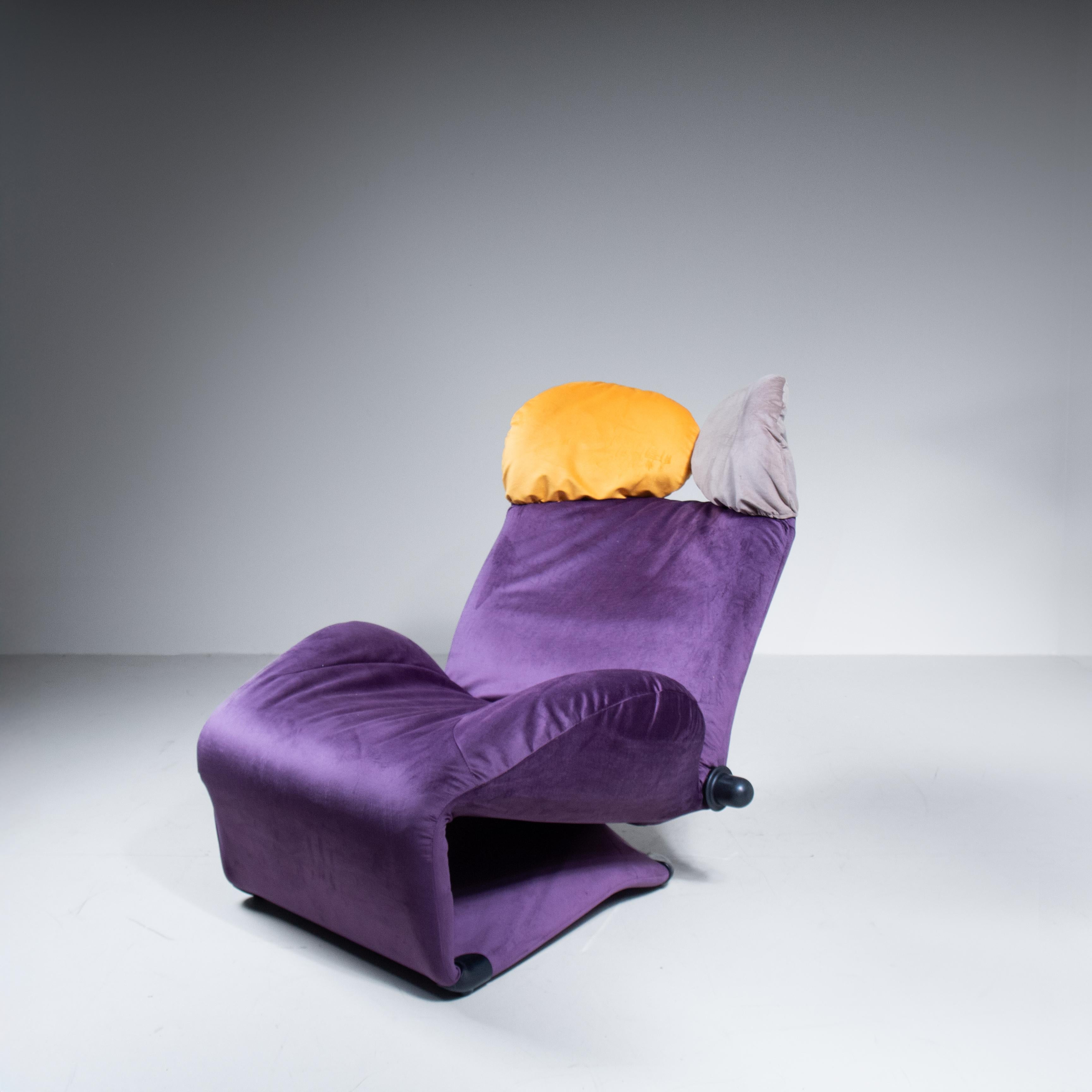 Post-Modern Wink armchair, Toshiyuki Kita, Cassina, 1980 For Sale