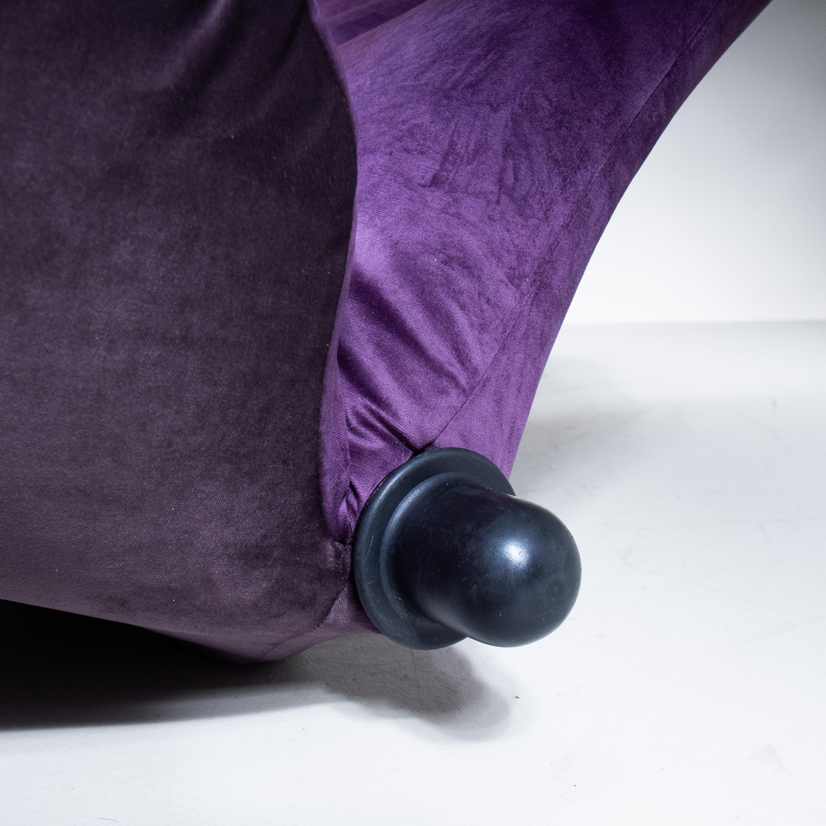 Velvet Wink armchair, Toshiyuki Kita, Cassina, 1980 For Sale
