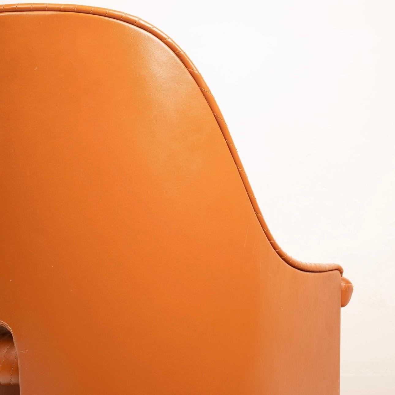 Italian Artona Leather Armchair by Afra and Tobia Scarpa for Maxalto For Sale
