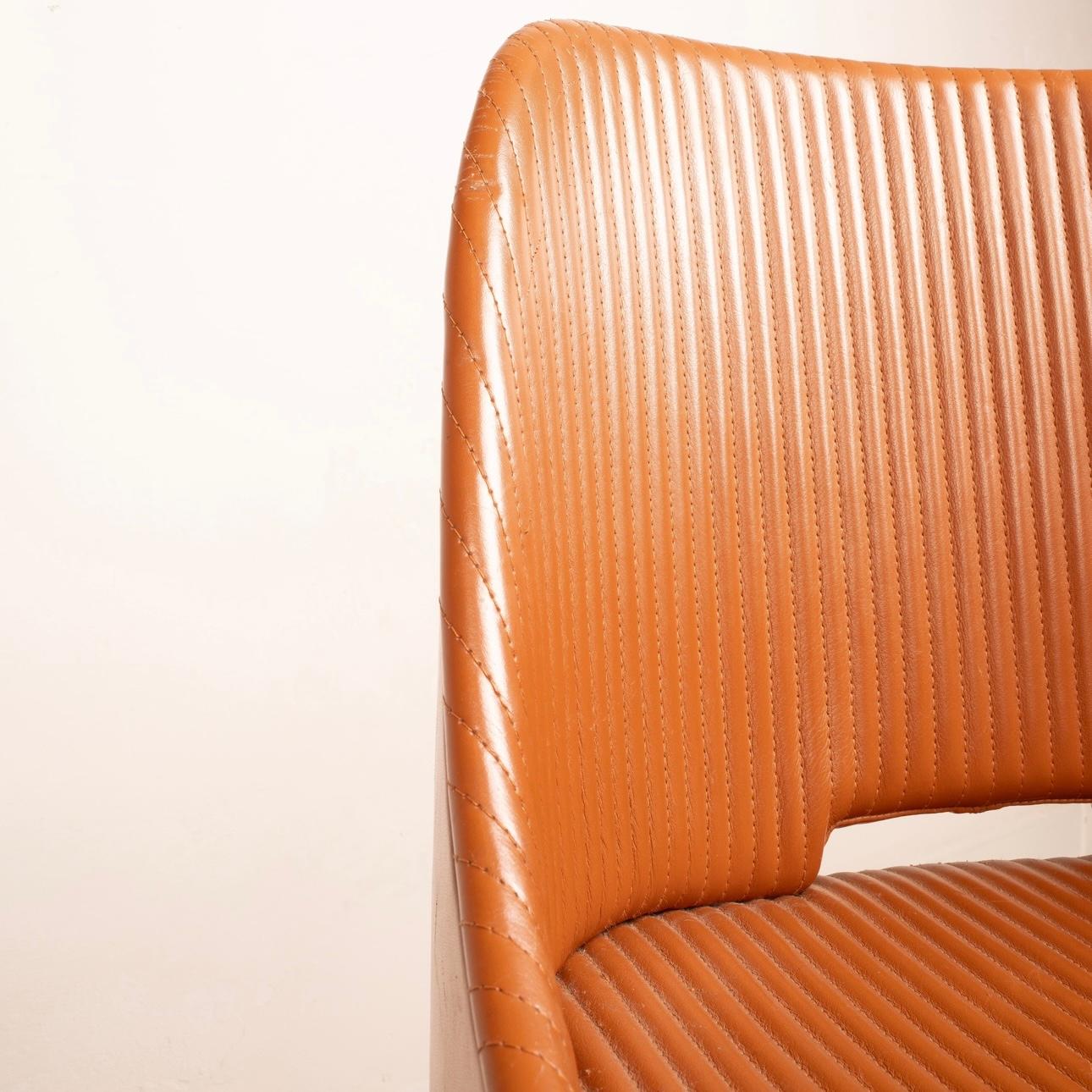 Animal Skin Artona Leather Armchair by Afra and Tobia Scarpa for Maxalto For Sale