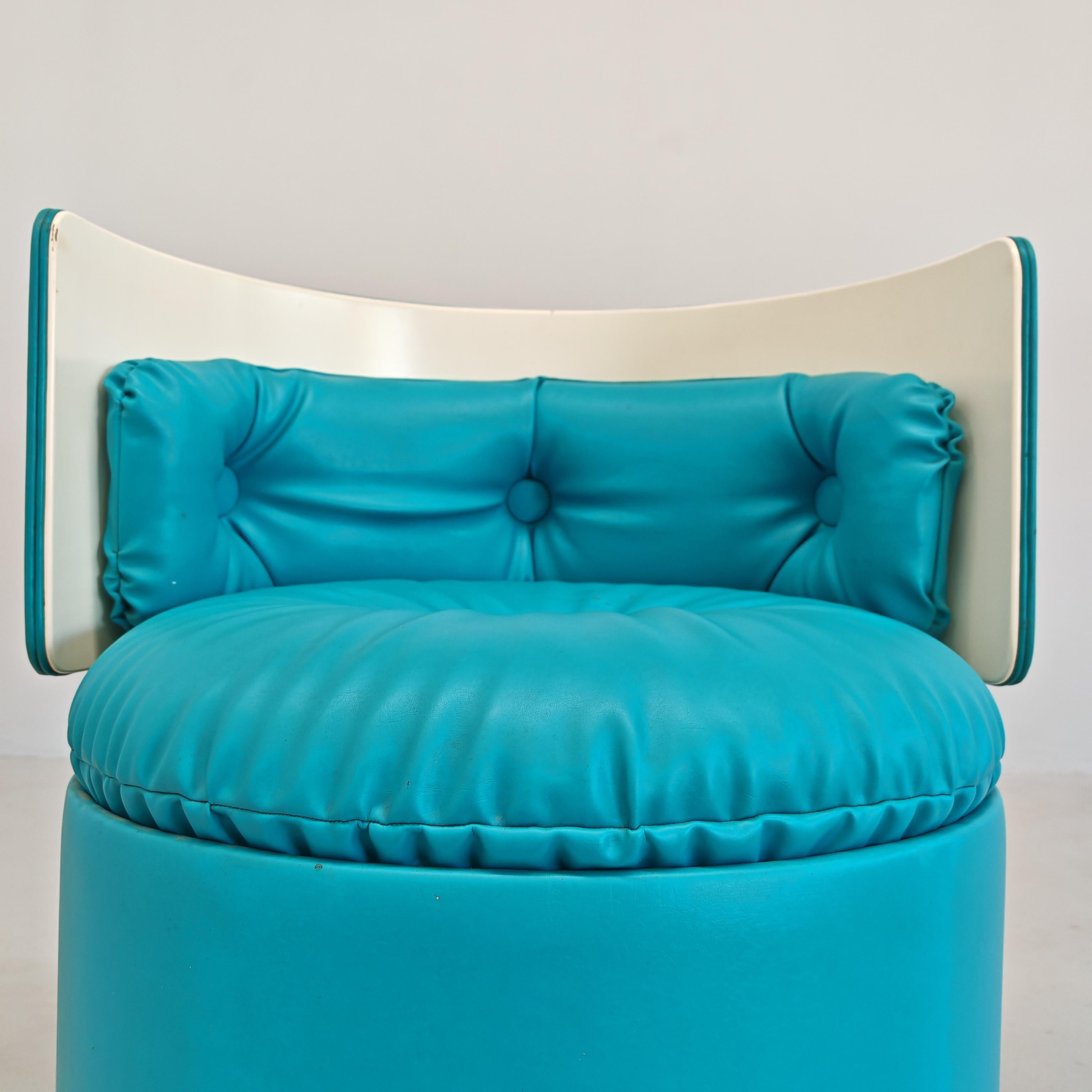 Poltroncina da camera Celeste anni 70 Dilly Dally di Massoni per Frau im Angebot 2