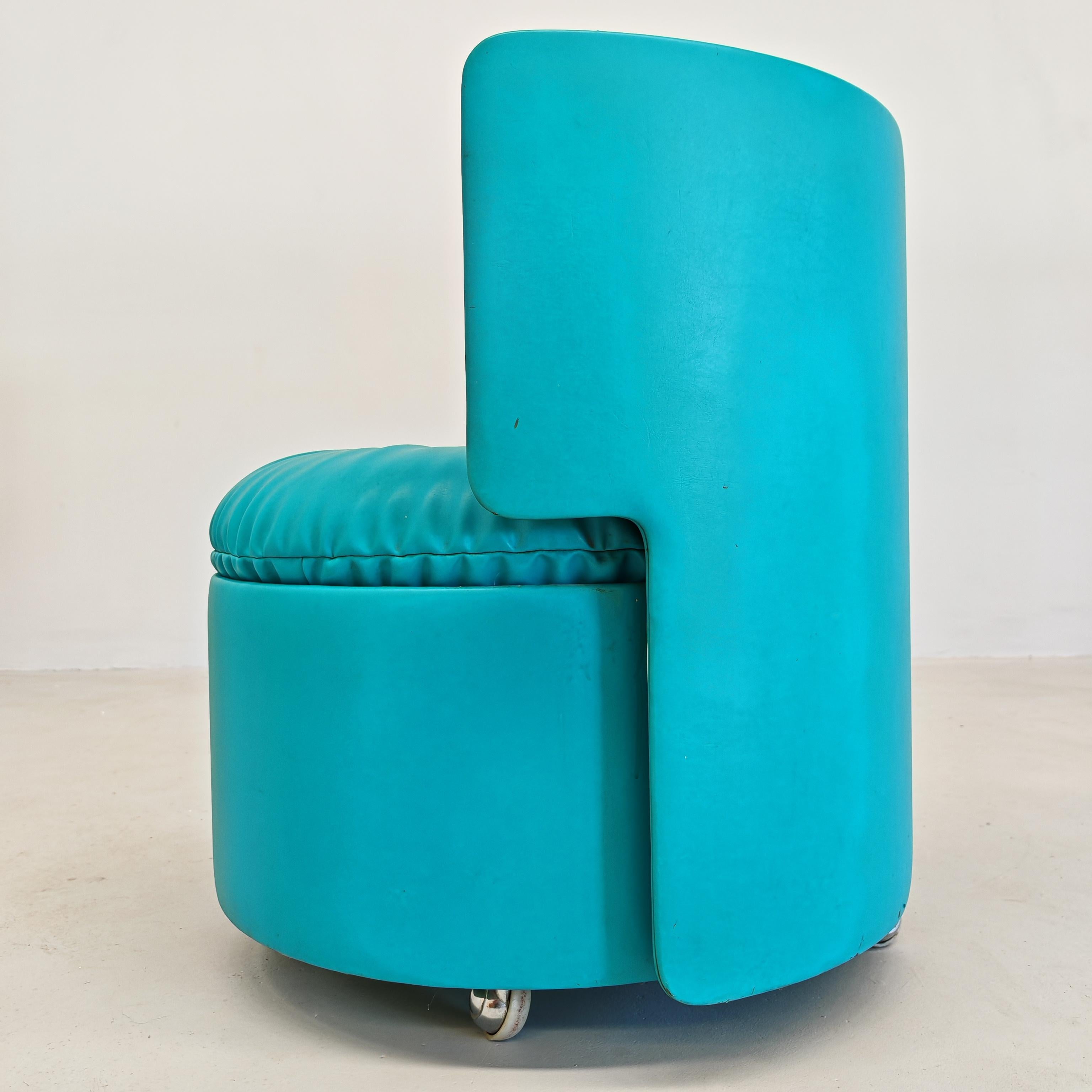 Poltroncina da camera Celeste anni 70 Dilly Dally di Massoni per Frau im Angebot 6