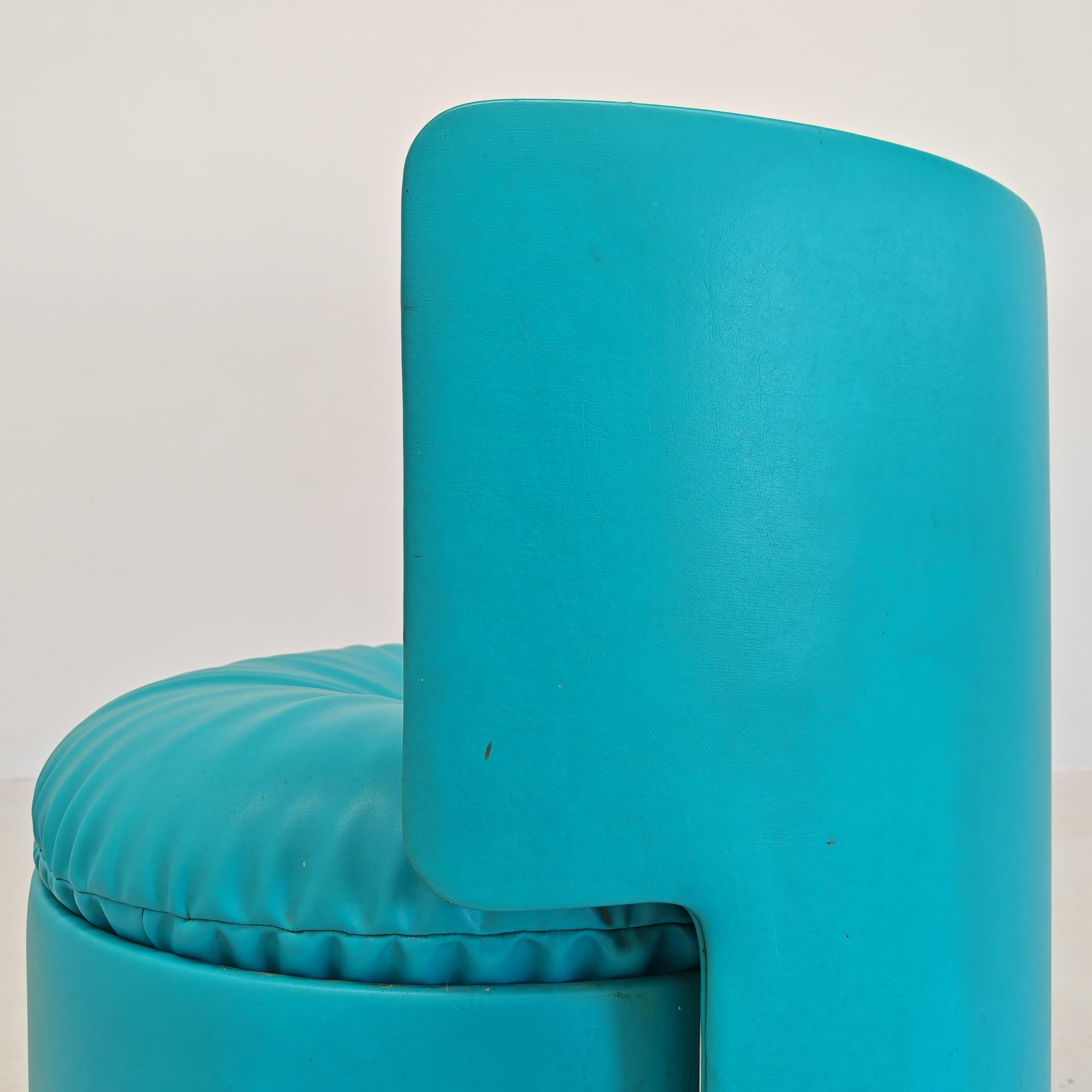 Poltroncina da camera Celeste anni 70 Dilly Dally di Massoni per Frau im Angebot 7