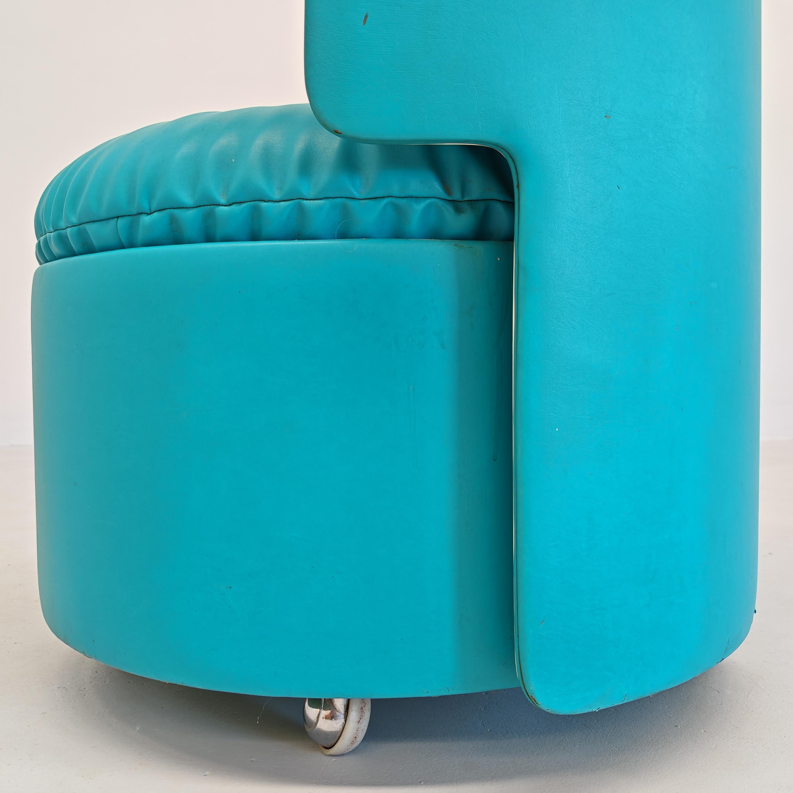 Poltroncina da camera Celeste anni 70 Dilly Dally di Massoni per Frau im Angebot 8