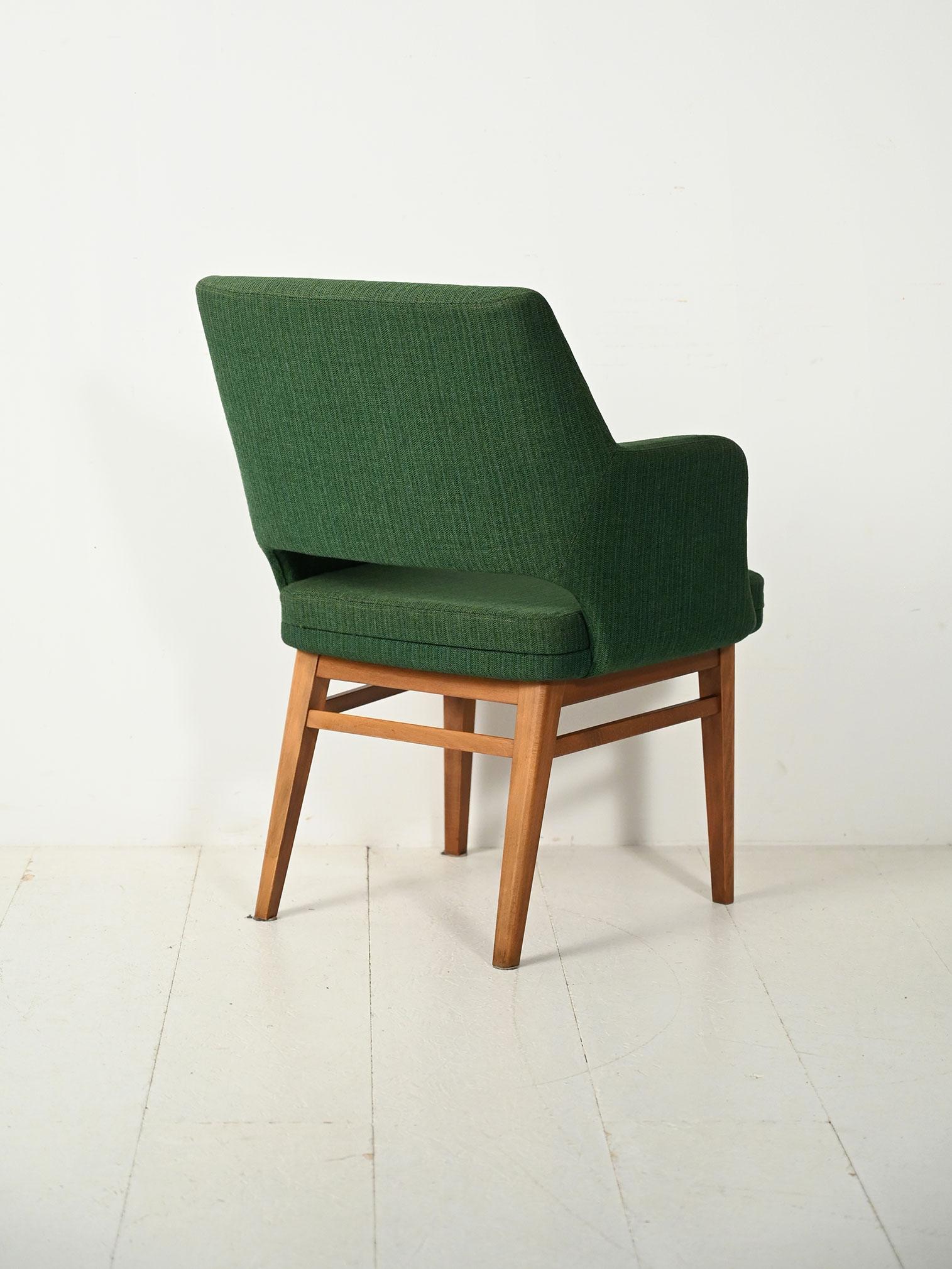 Scandinave moderne Poltroncina Oslosund di Kinnarps verde foresta anni '50 en vente