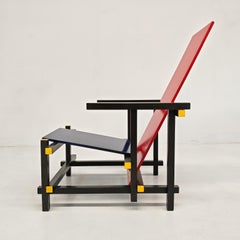 Sessel „Red and Blue“ von Gerrit Rietveld für Cassina (Modell 635) aus den 80er Jahren